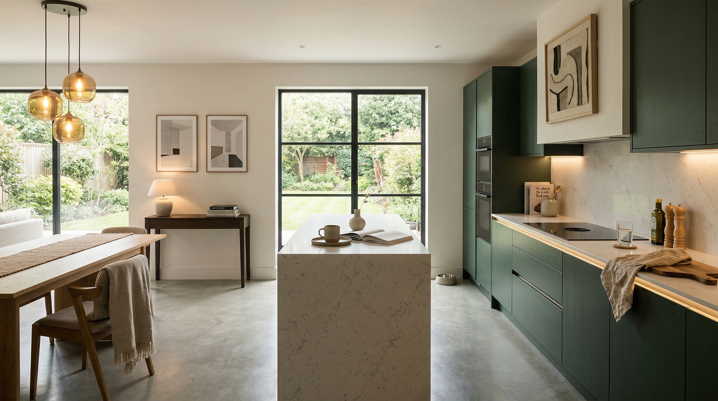 hero2_1200x675 Mastercraft bespoke kitchen in Flitwick, wide architectural view showing room volume and design quality