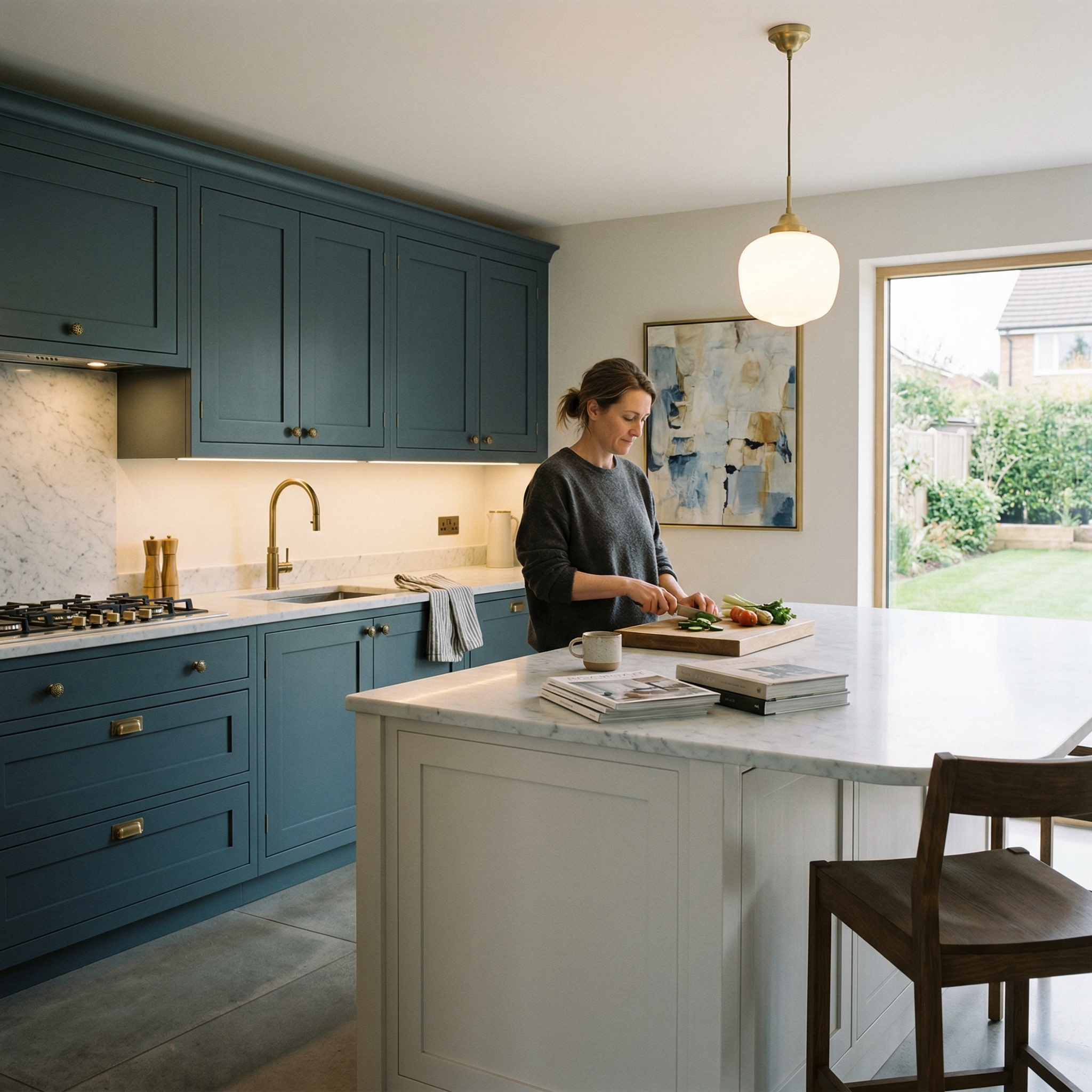 Bespoke kitchen designed for a Flitwick home, quality materials and considered layout
