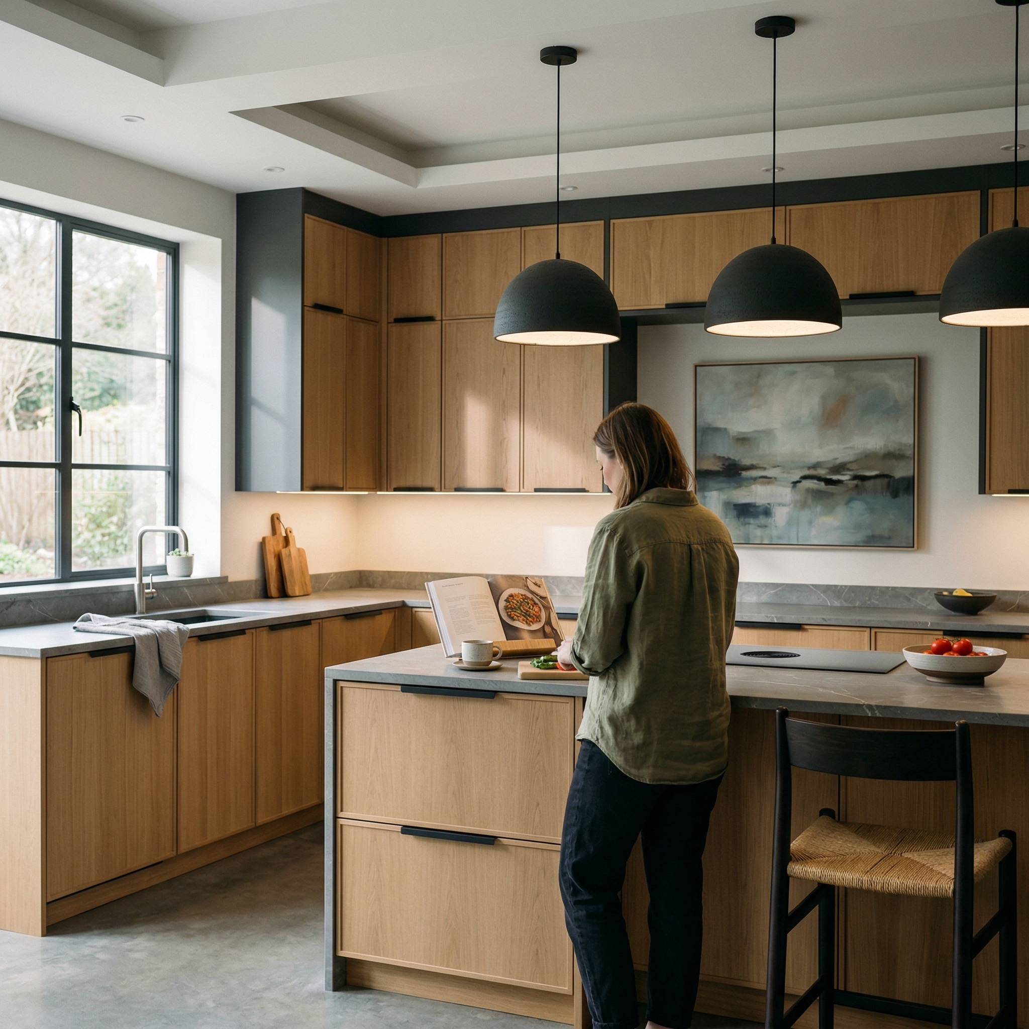 Bespoke kitchen designed for a Glynneath home, quality materials and considered layout