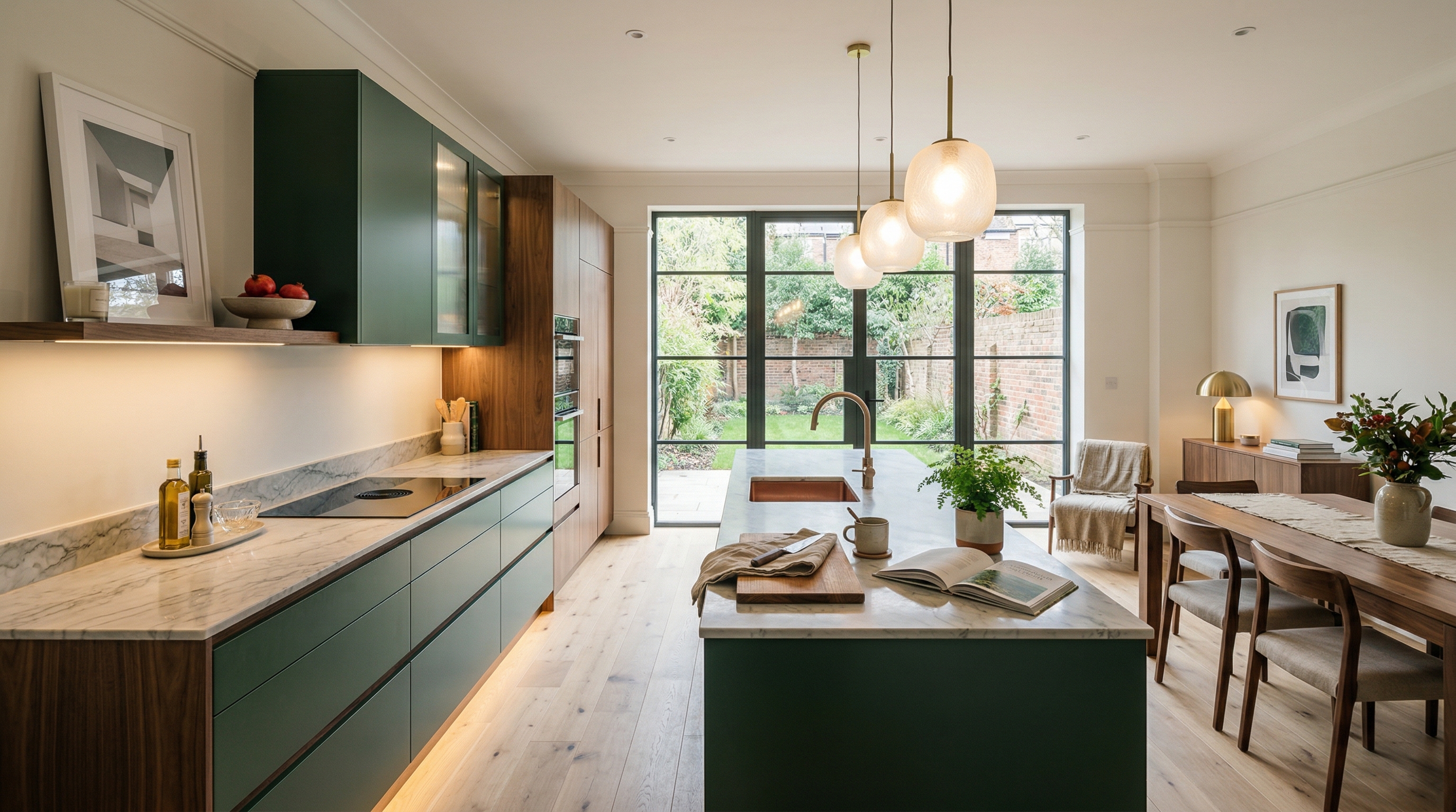 hero2_1200x675 Mastercraft bespoke kitchen in Hampstead, wide architectural view showing room volume and design quality