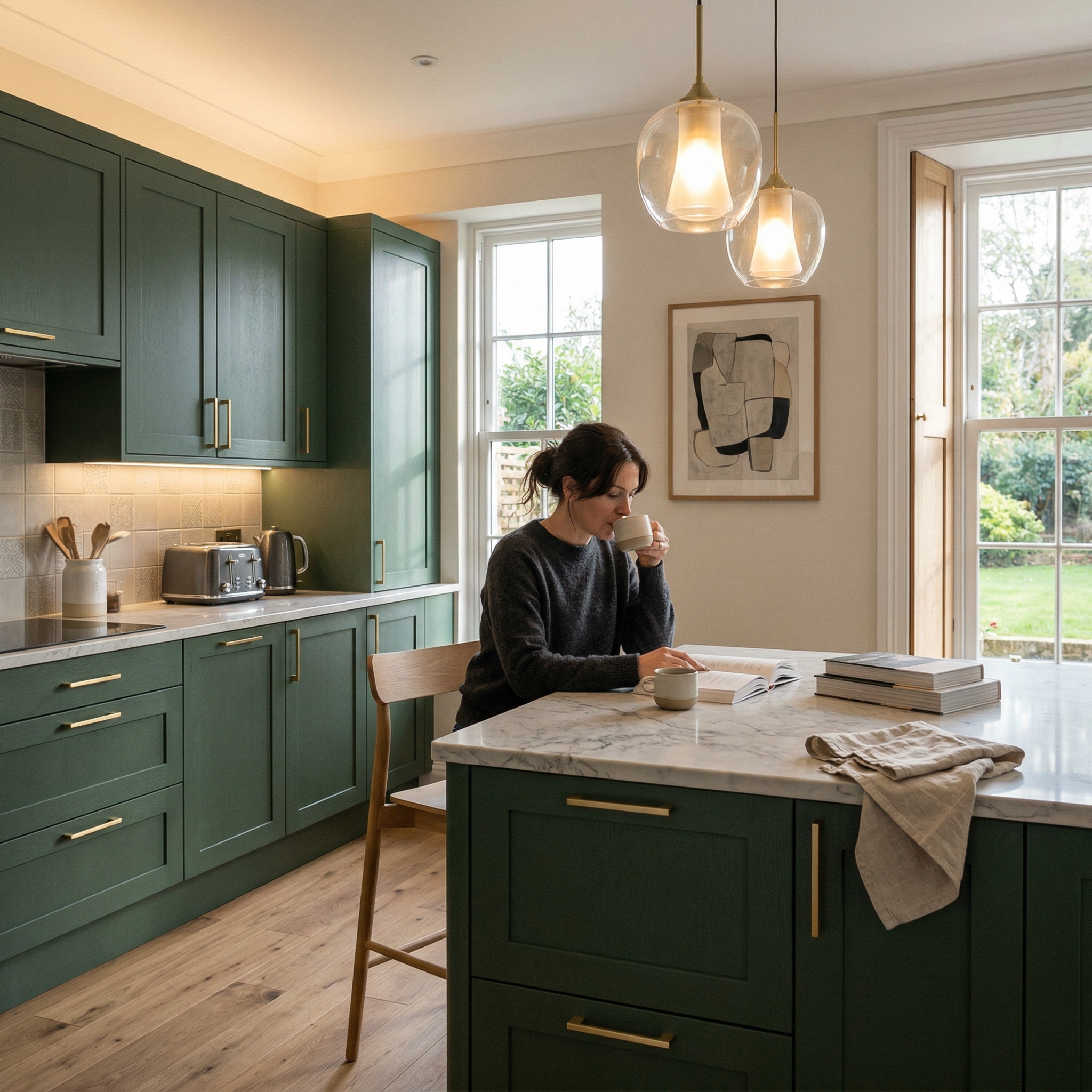Bespoke kitchen designed for a Haverfordwest home, quality materials and considered layout