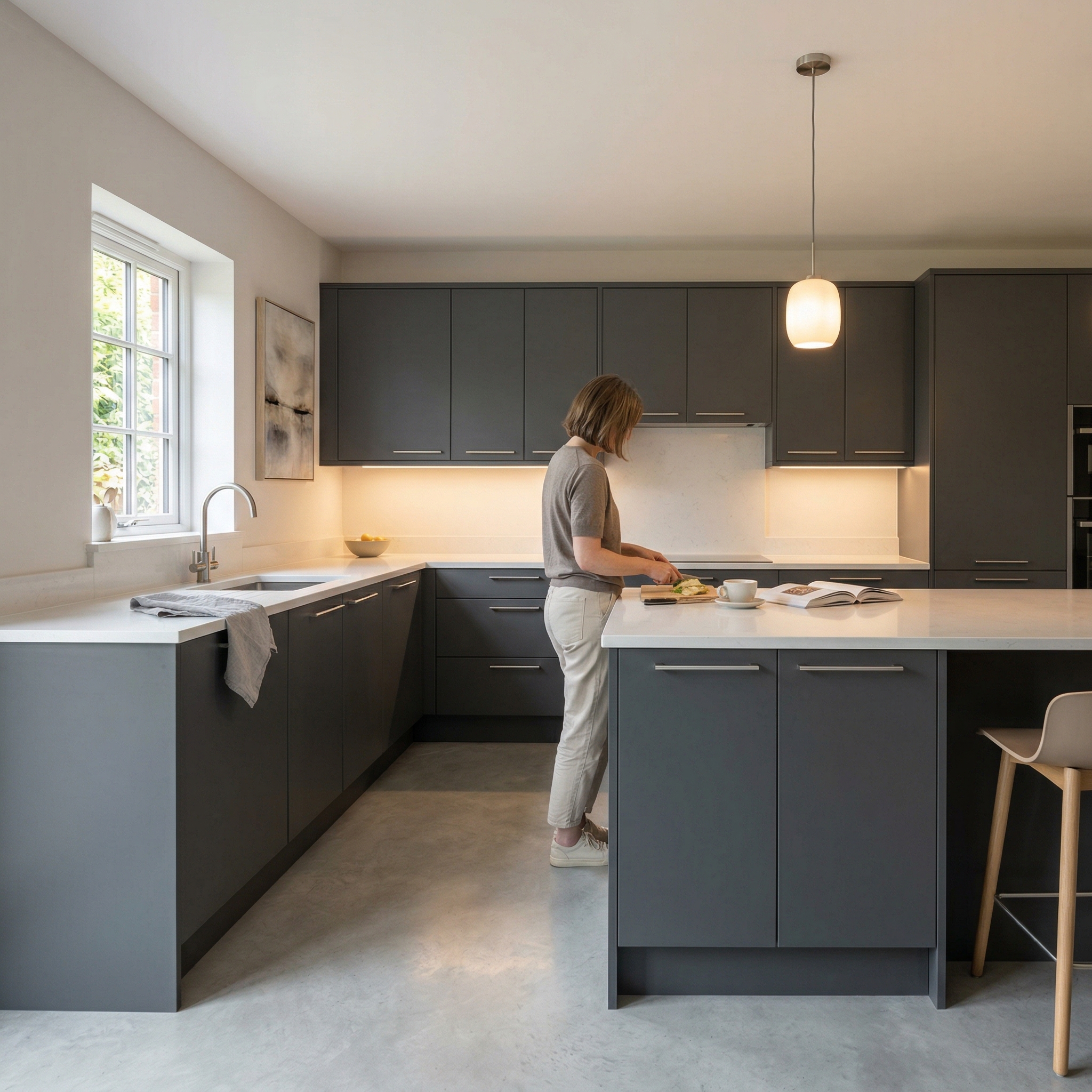Bespoke kitchen designed for a Hebburn home, quality materials and considered layout