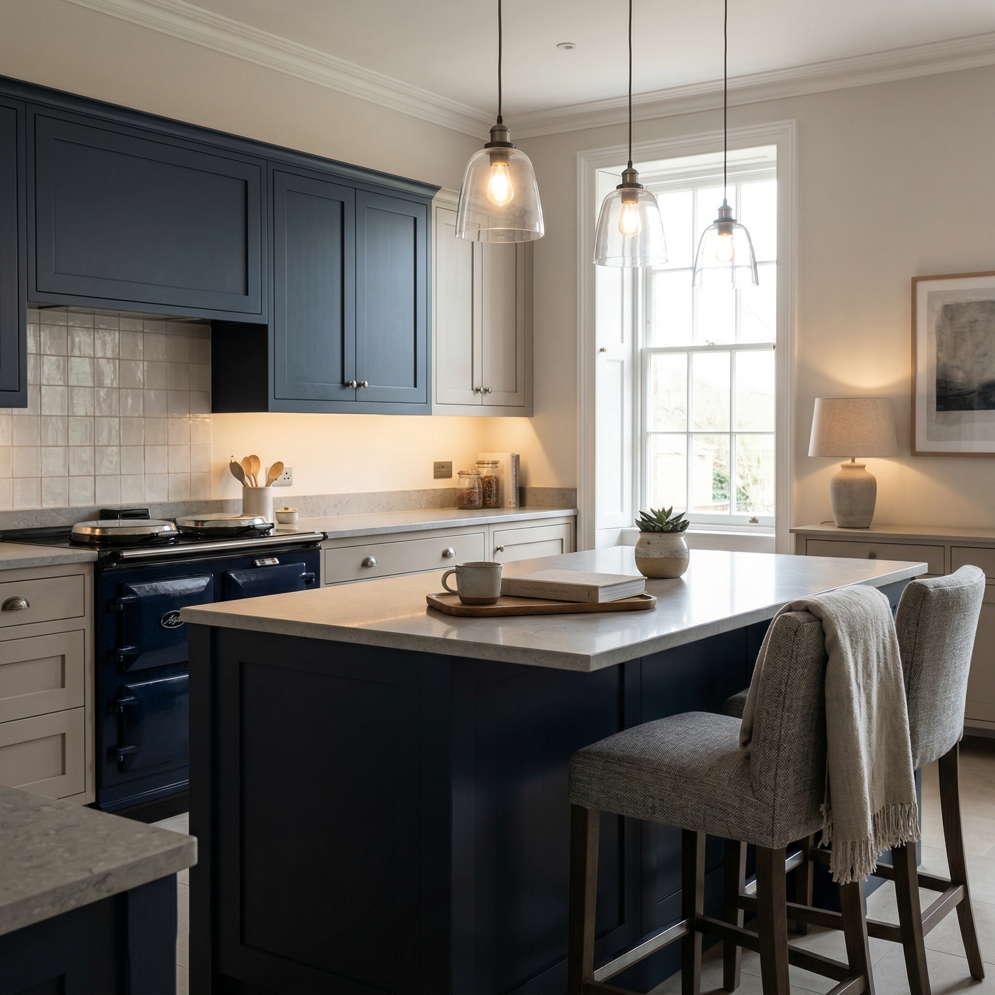 square1_800x800 Bespoke kitchen island detail, timber veneer slab-door cabinetry with quality joinery