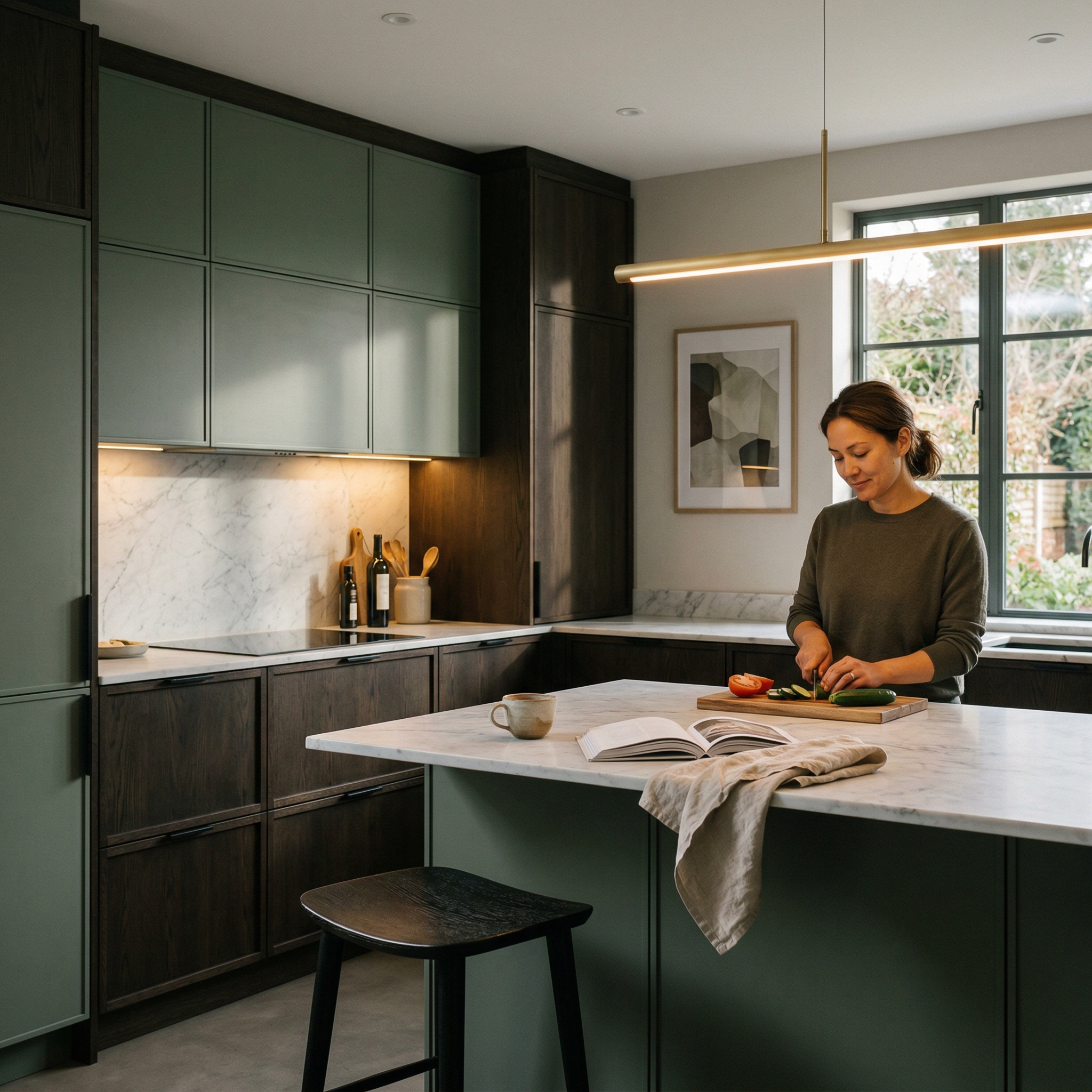 Bespoke kitchen designed for a Hereford home, quality materials and considered layout