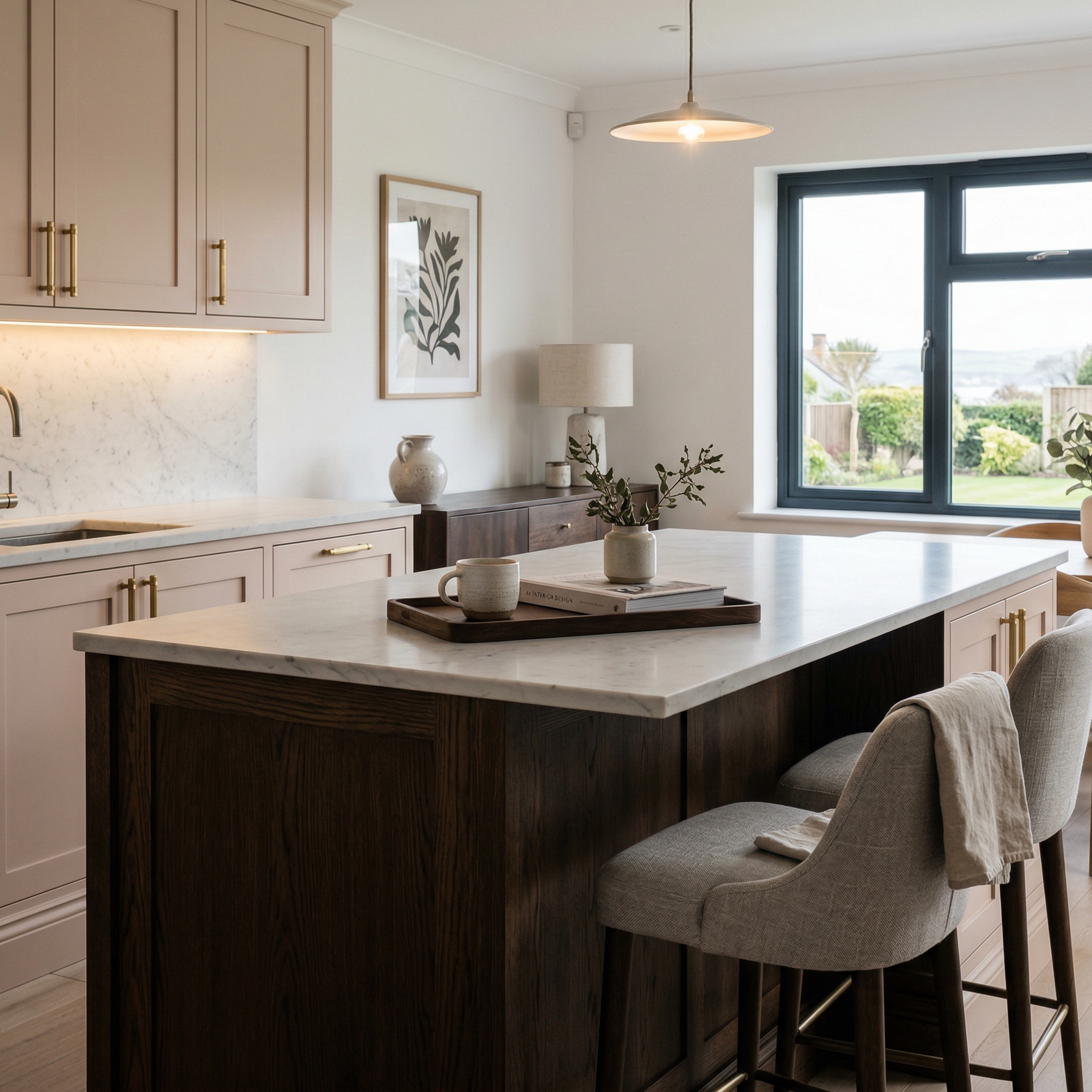 square1_800x800 Bespoke kitchen island detail, modern shaker cabinetry with quality joinery