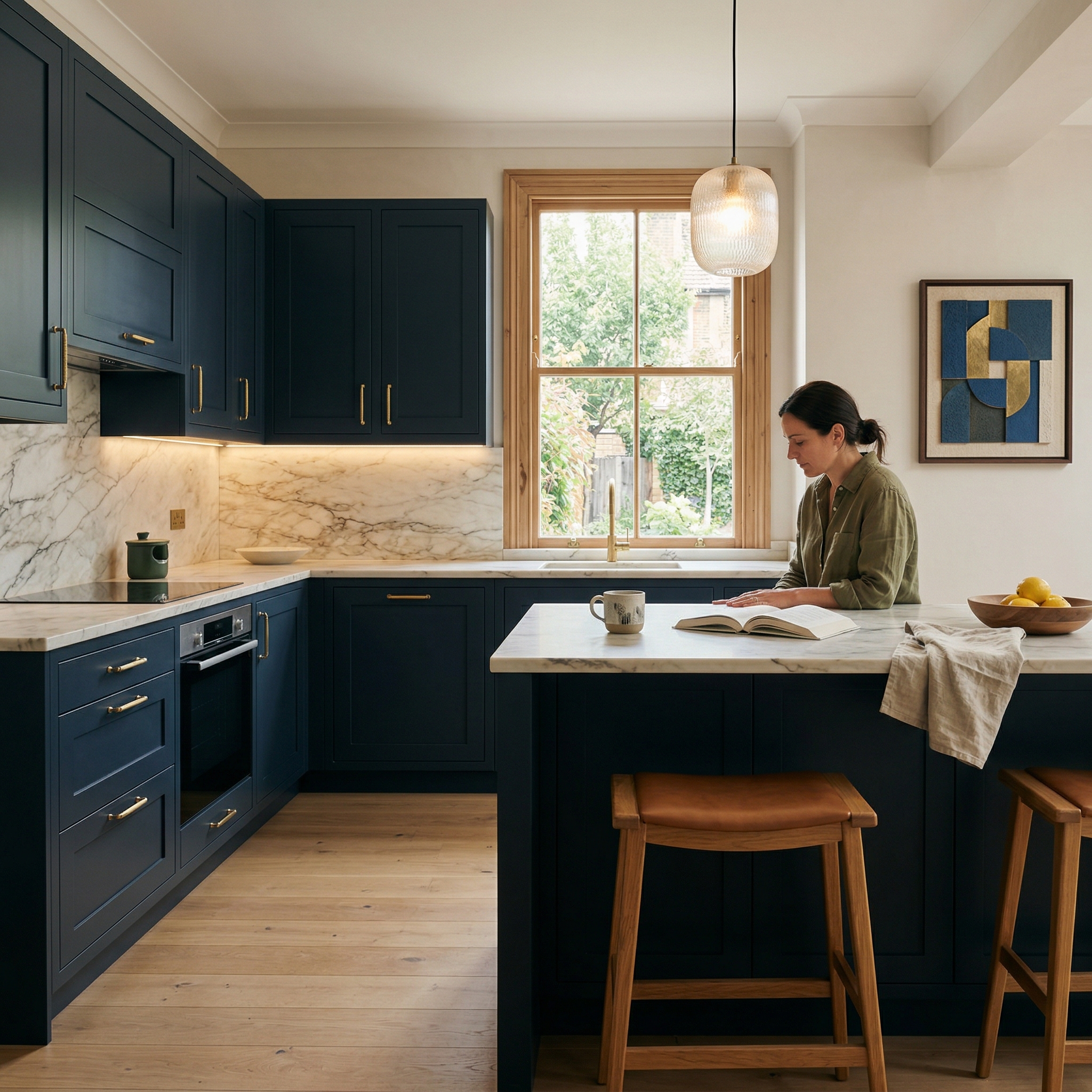 Bespoke kitchen designed for a Kingston upon Thames home, quality materials and considered layout