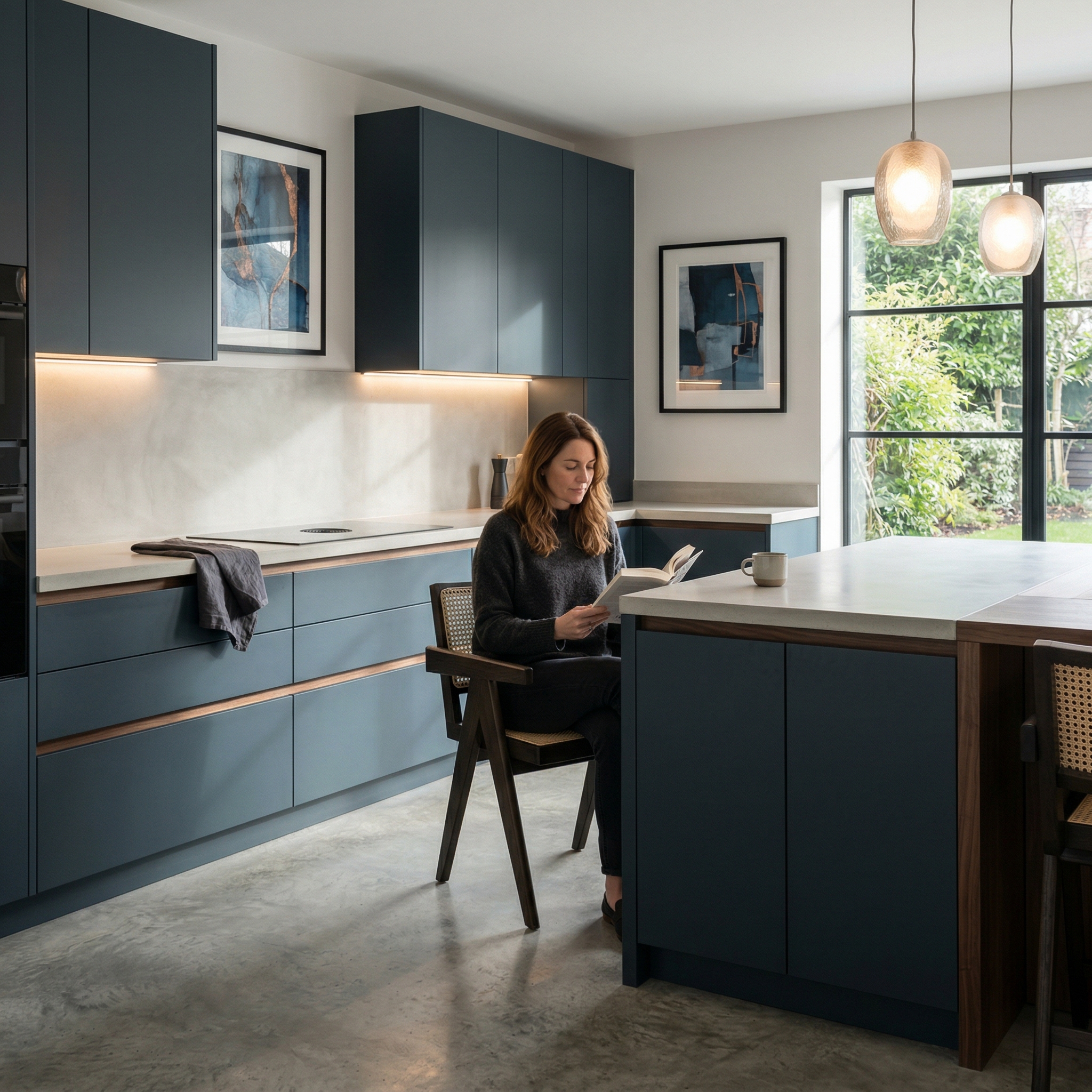 Bespoke kitchen designed for a Langstone home, quality materials and considered layout