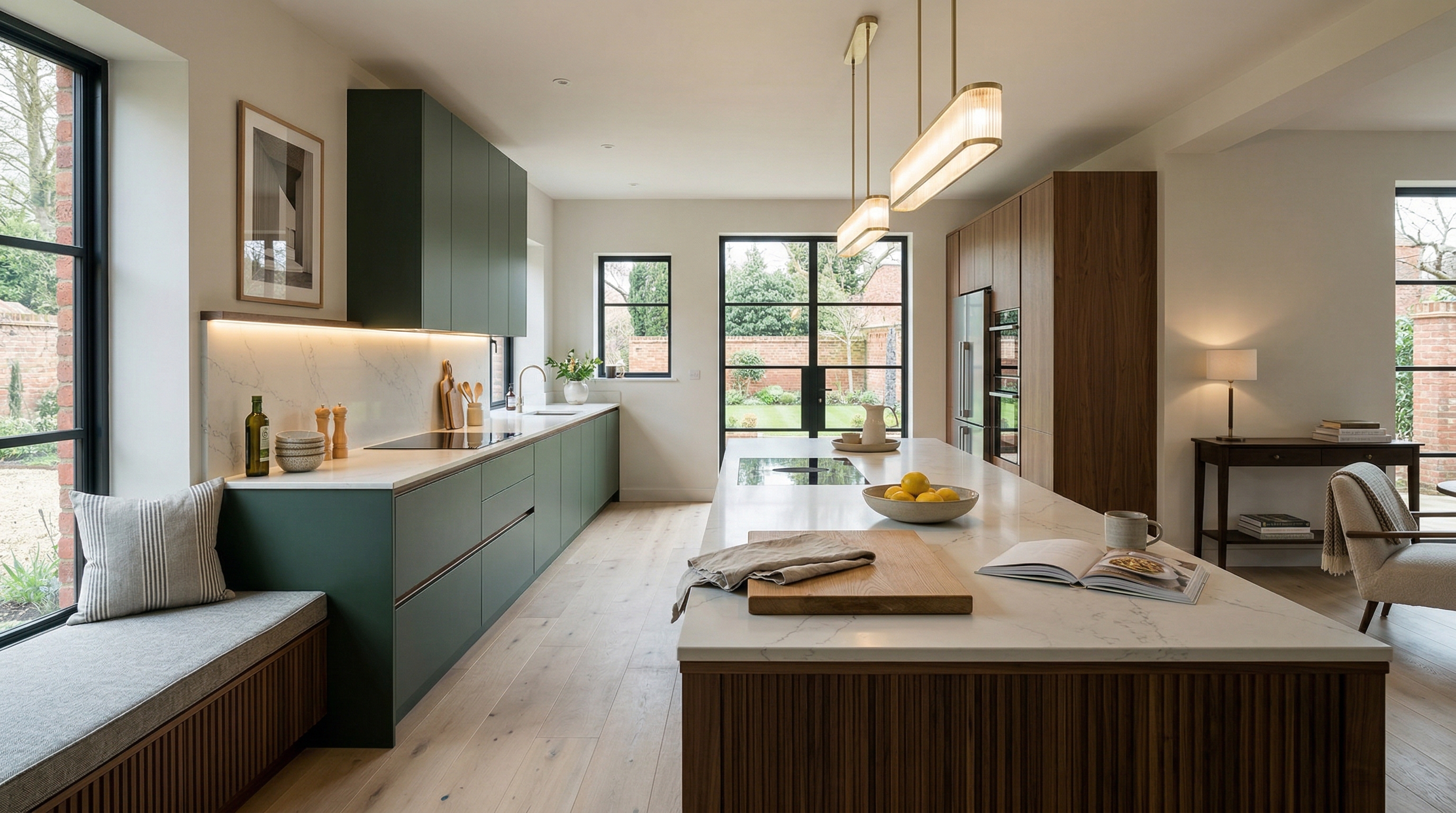 hero2_1200x675 Mastercraft bespoke kitchen in Ledbury, wide architectural view showing room volume and design quality