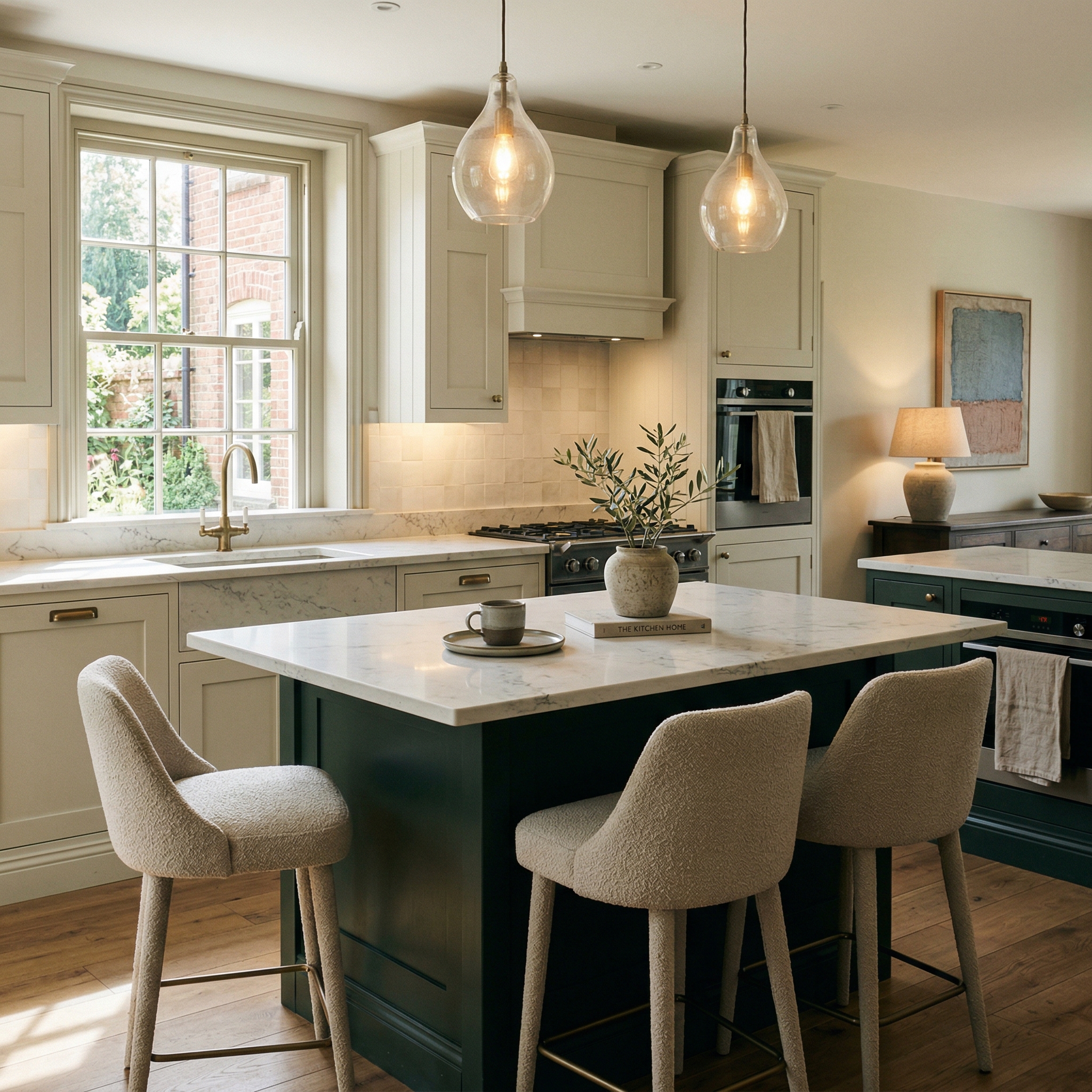 square1_800x800 Bespoke kitchen island detail, contemporary painted lay-on cabinetry with quality joinery
