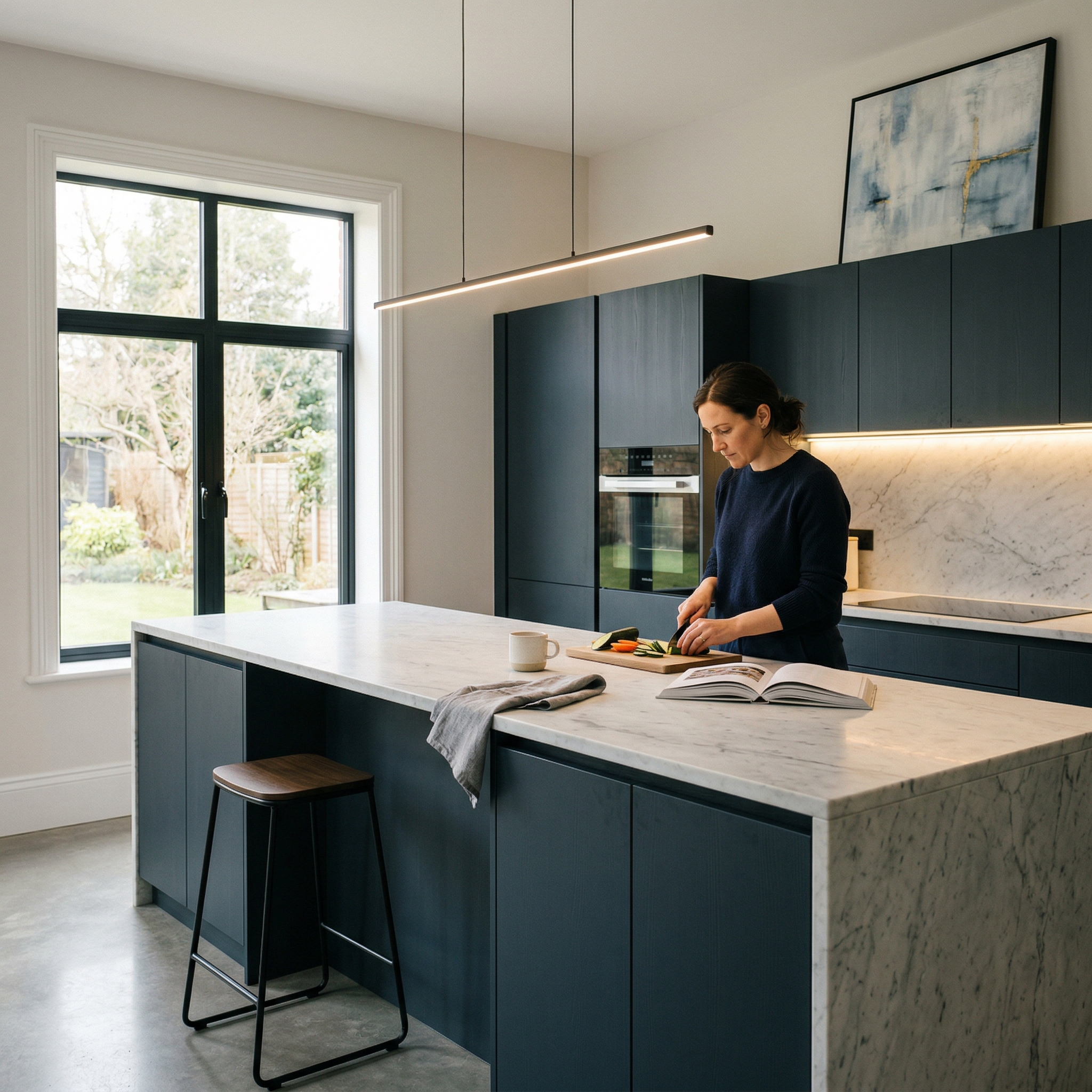 Bespoke kitchen designed for a Leominster home, quality materials and considered layout