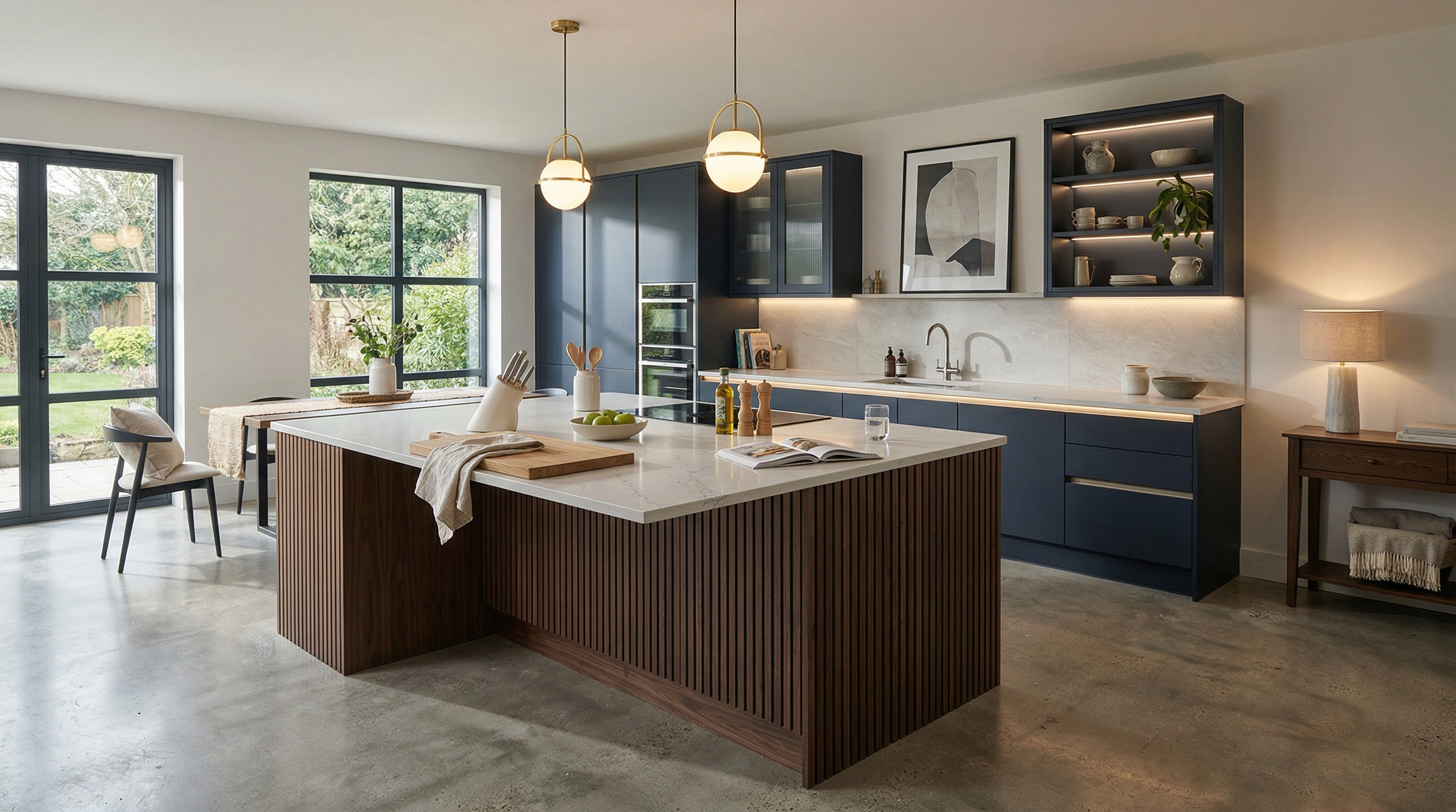 hero2_1200x675 Mastercraft bespoke kitchen in Liskeard, wide architectural view showing room volume and design quality