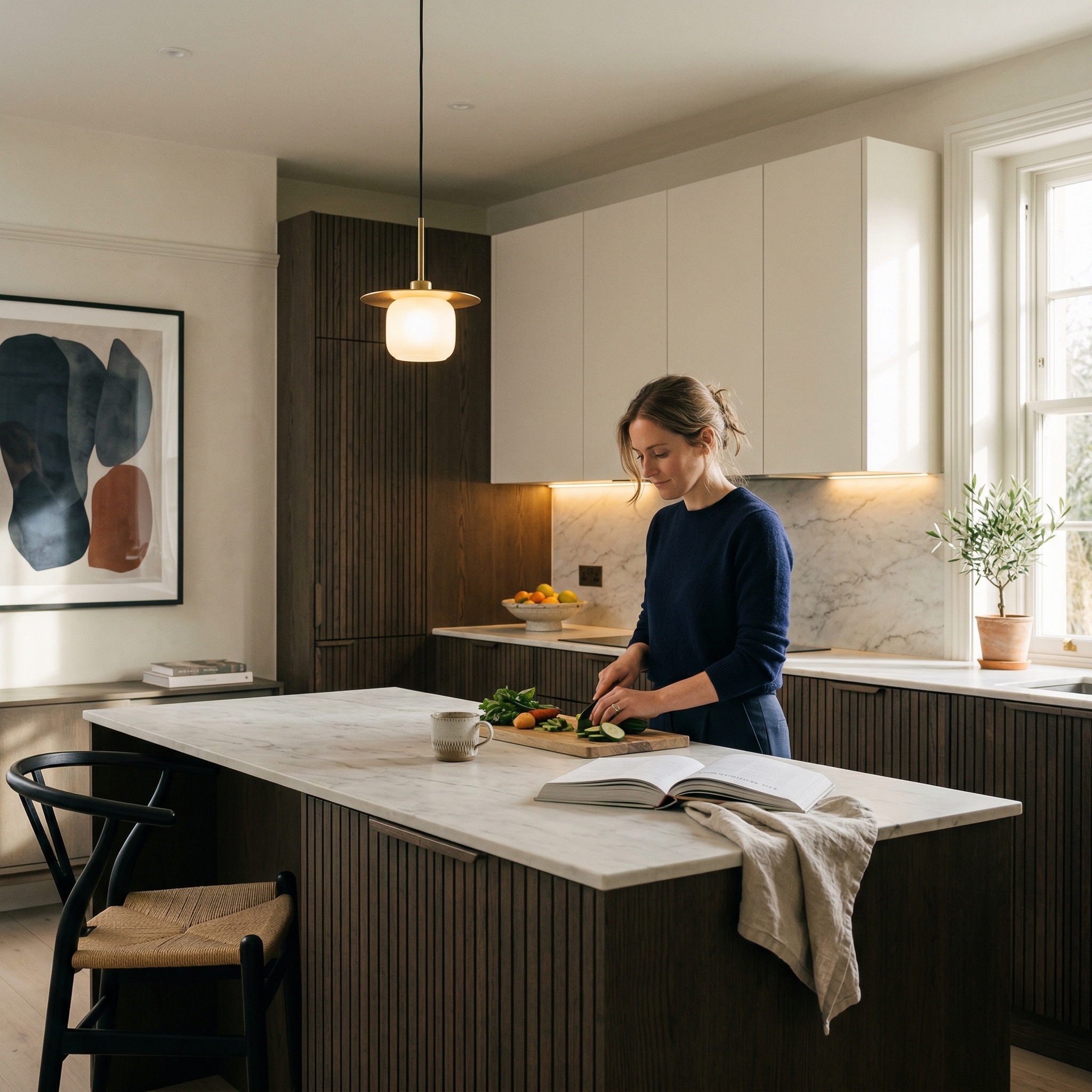 Bespoke kitchen designed for a Lisvane home, quality materials and considered layout