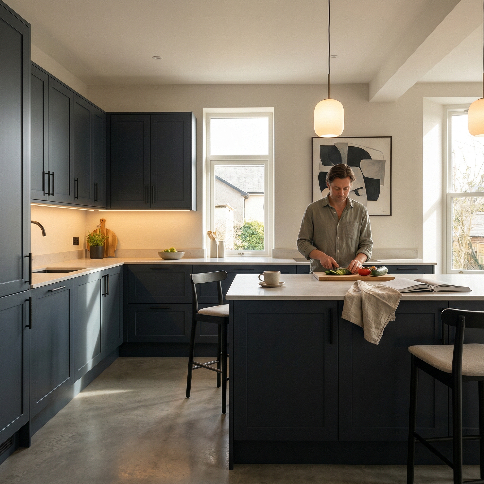 Bespoke kitchen designed for a Llandrindod Wells home, quality materials and considered layout