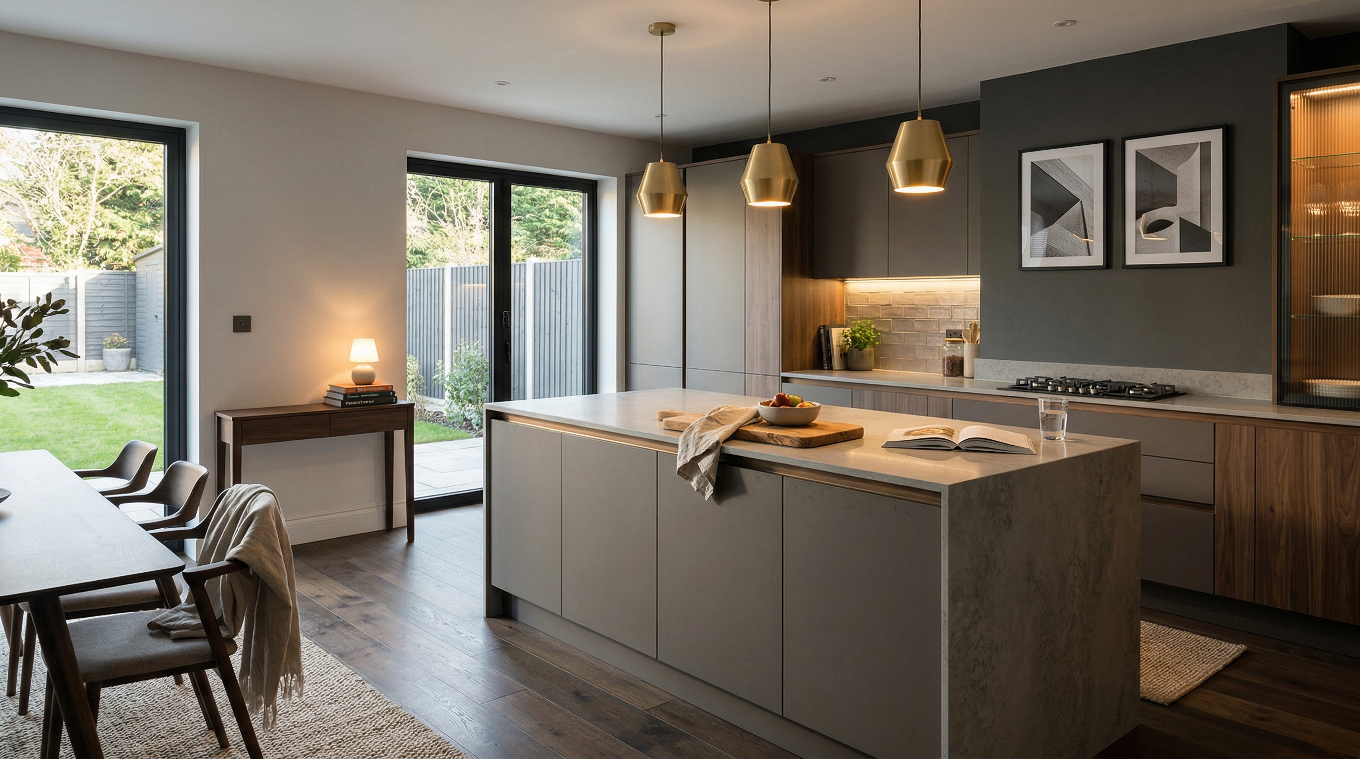 hero2_1200x675 Mastercraft bespoke kitchen in Llanharan, wide architectural view showing room volume and design quality