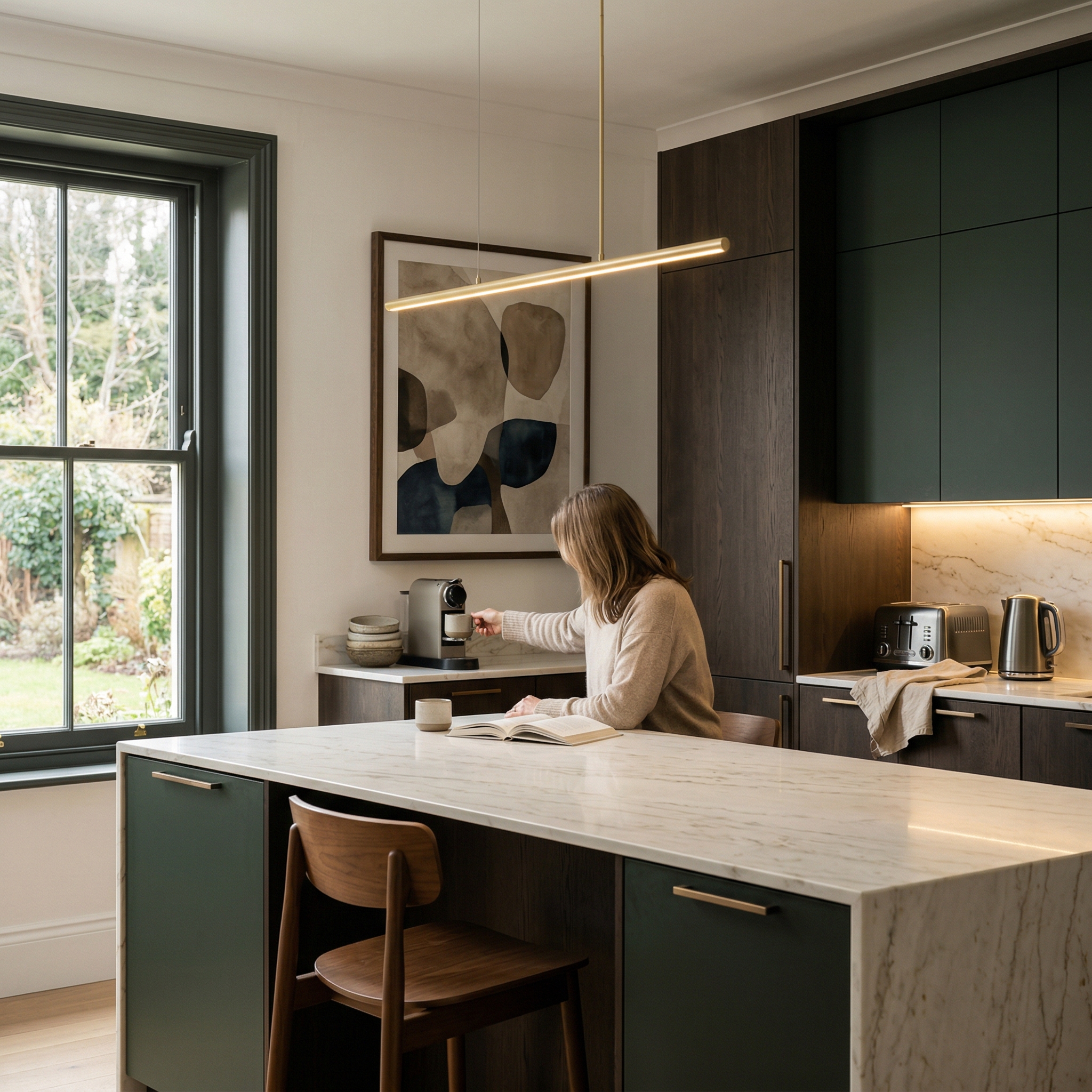 Bespoke kitchen designed for a Llanharan home, quality materials and considered layout