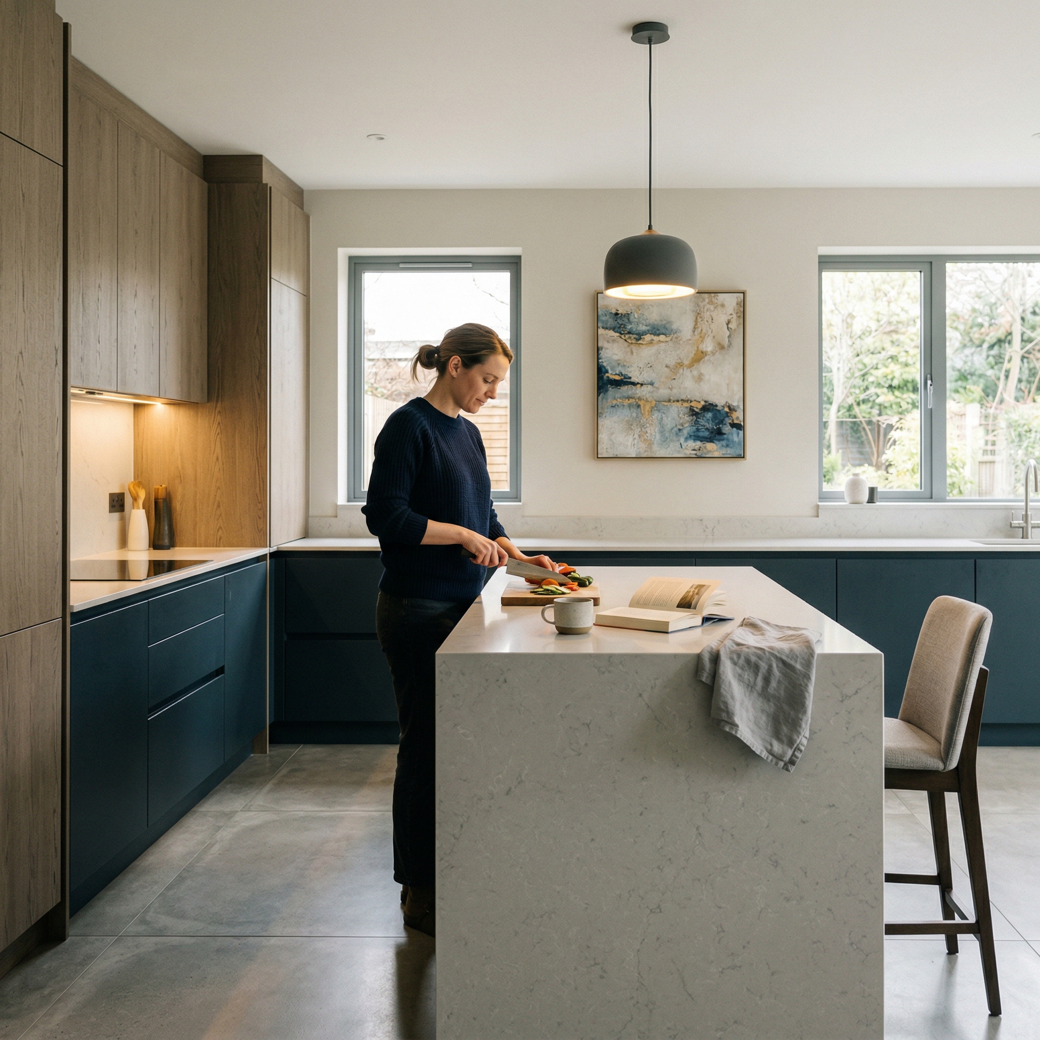 Bespoke kitchen designed for a Llanishen home, quality materials and considered layout