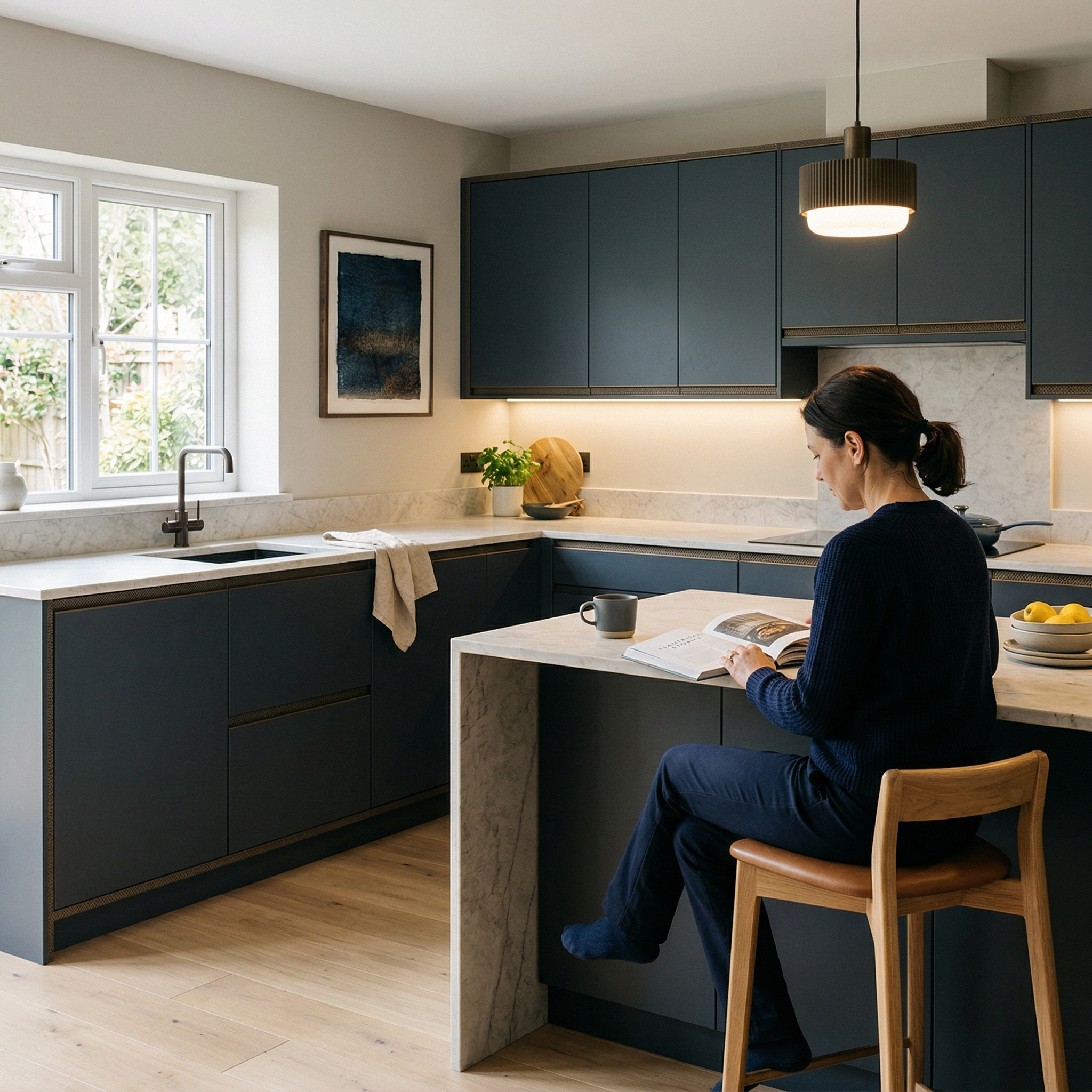 Bespoke kitchen designed for a Llantrisant home, quality materials and considered layout