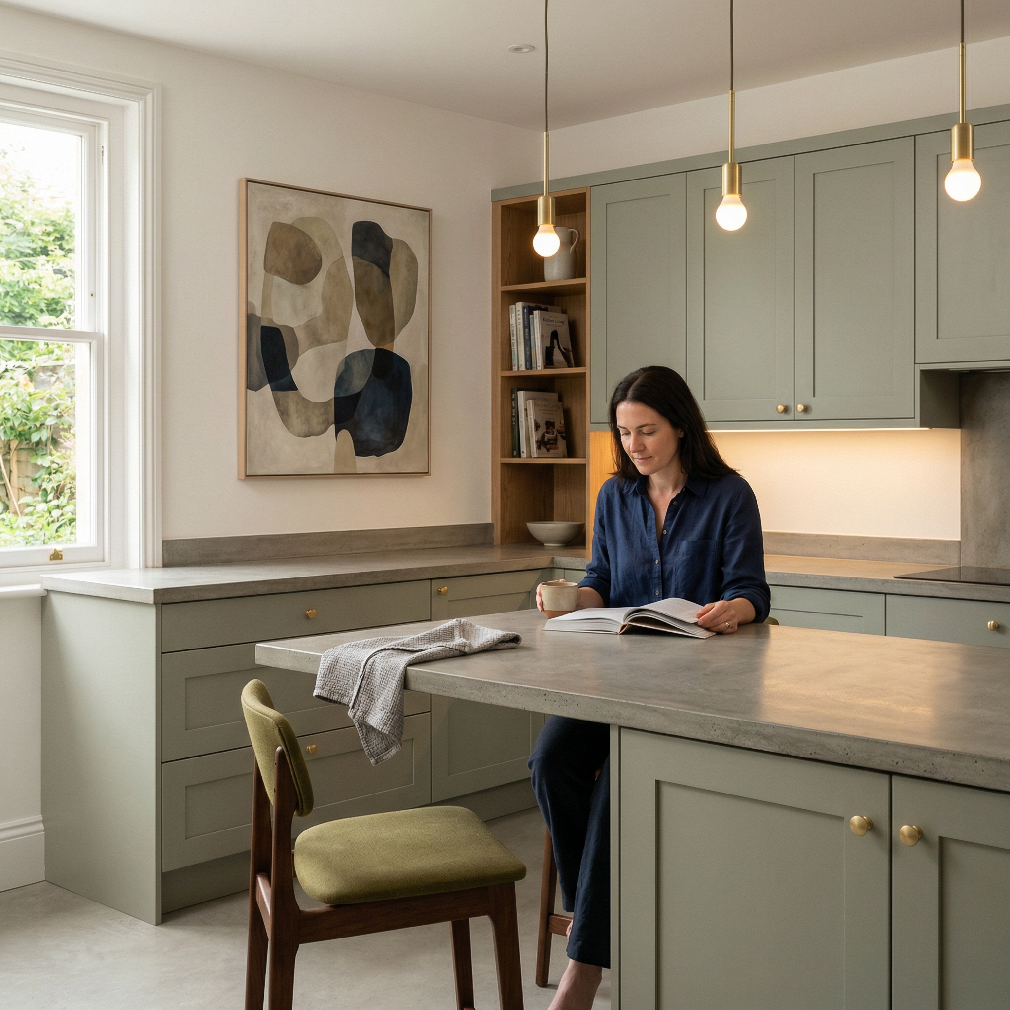 Bespoke kitchen designed for a Long Ashton home, quality materials and considered layout