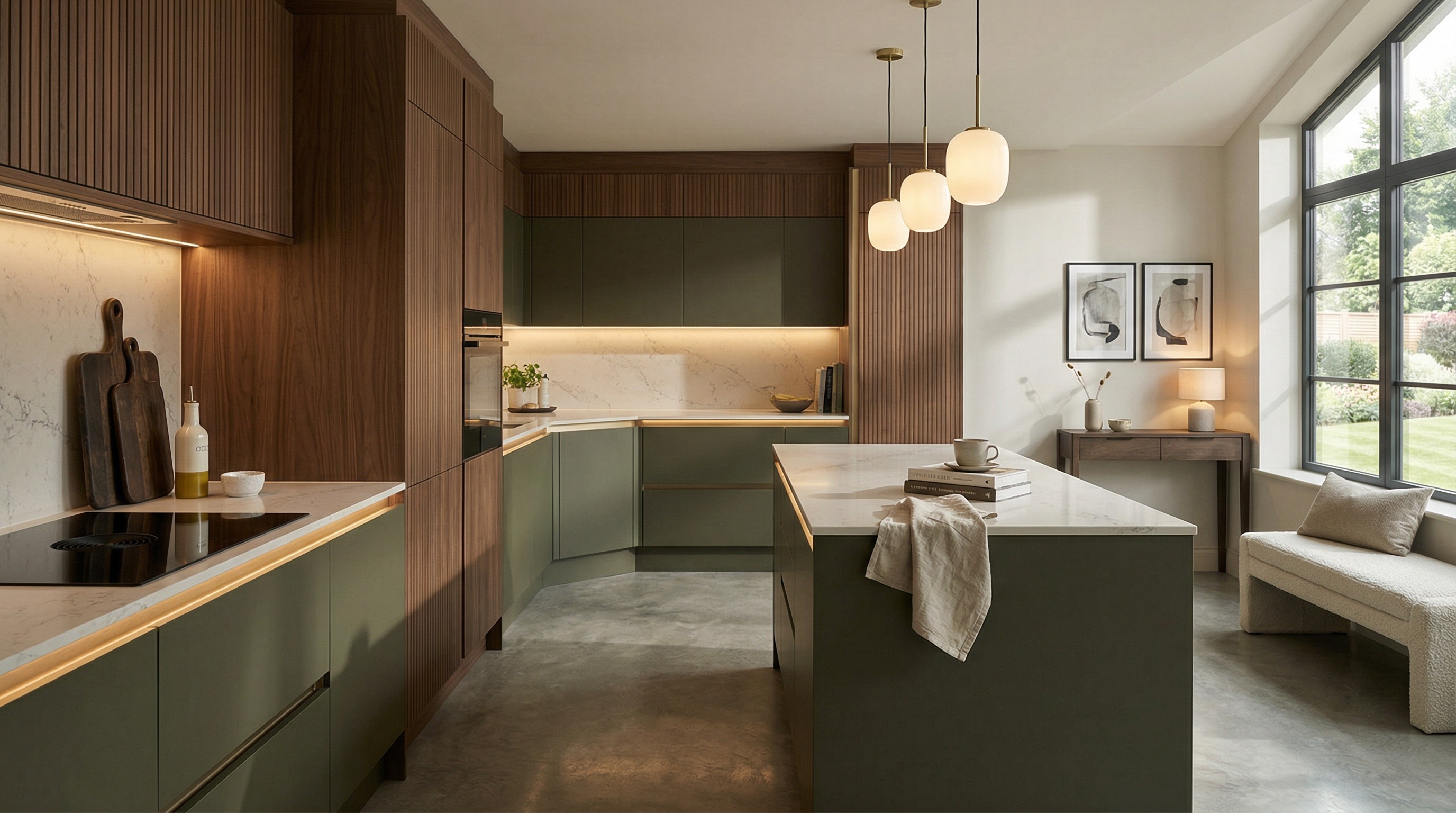 hero2_1200x675 Mastercraft bespoke kitchen in Maesteg, wide architectural view showing room volume and design quality