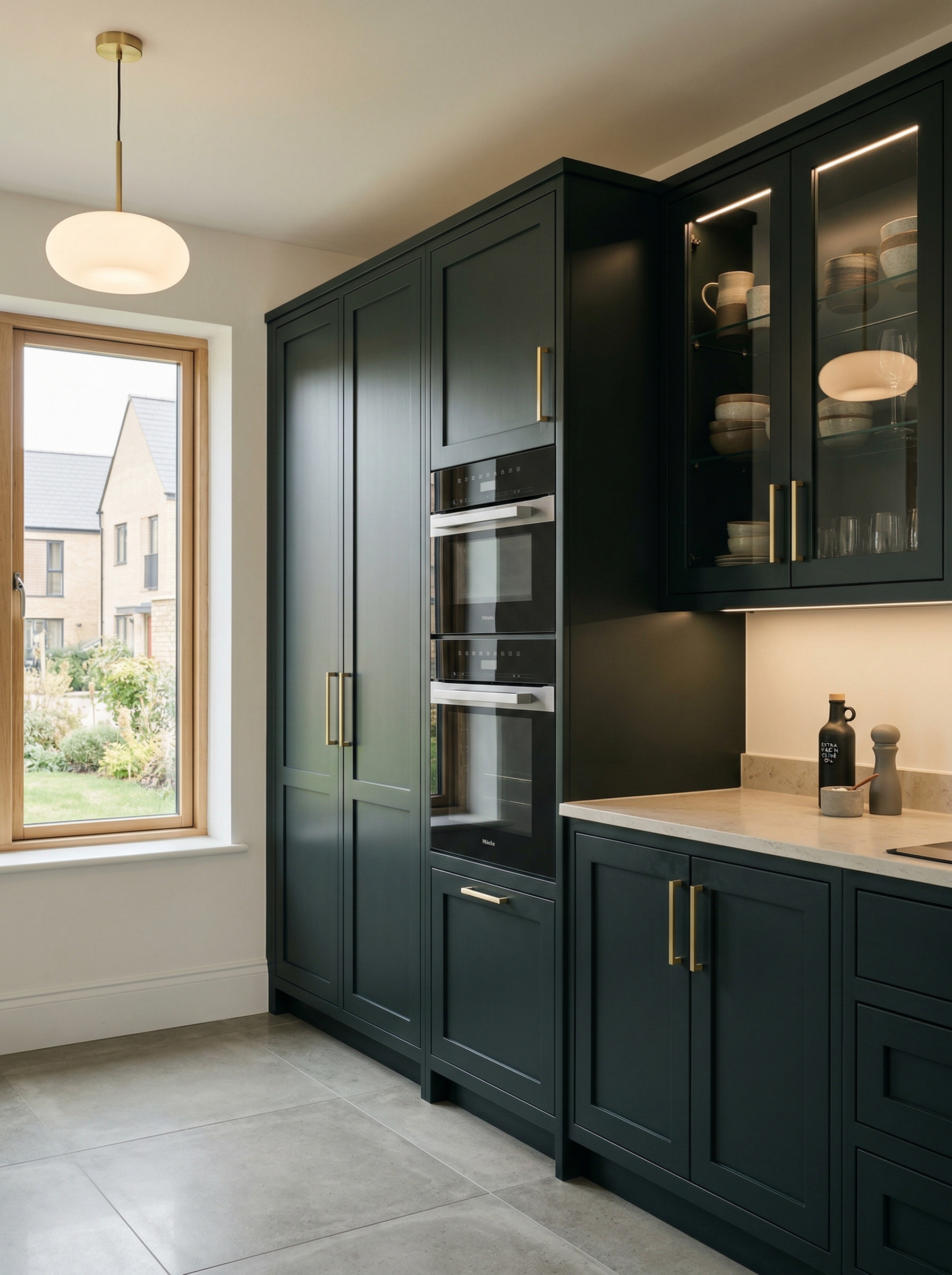 Bespoke kitchen installation, full-height cabinetry and considered storage design