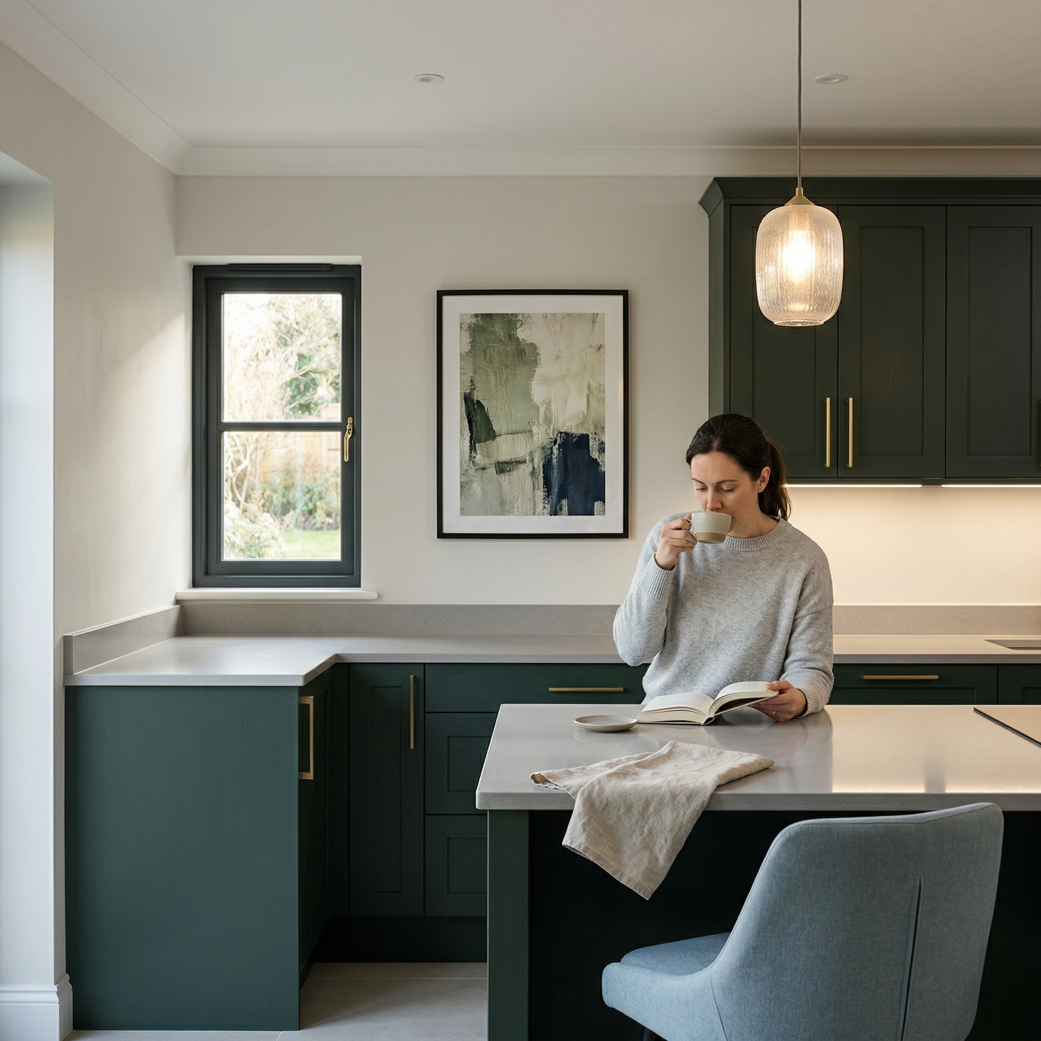Bespoke kitchen designed for a Milford Haven home, quality materials and considered layout