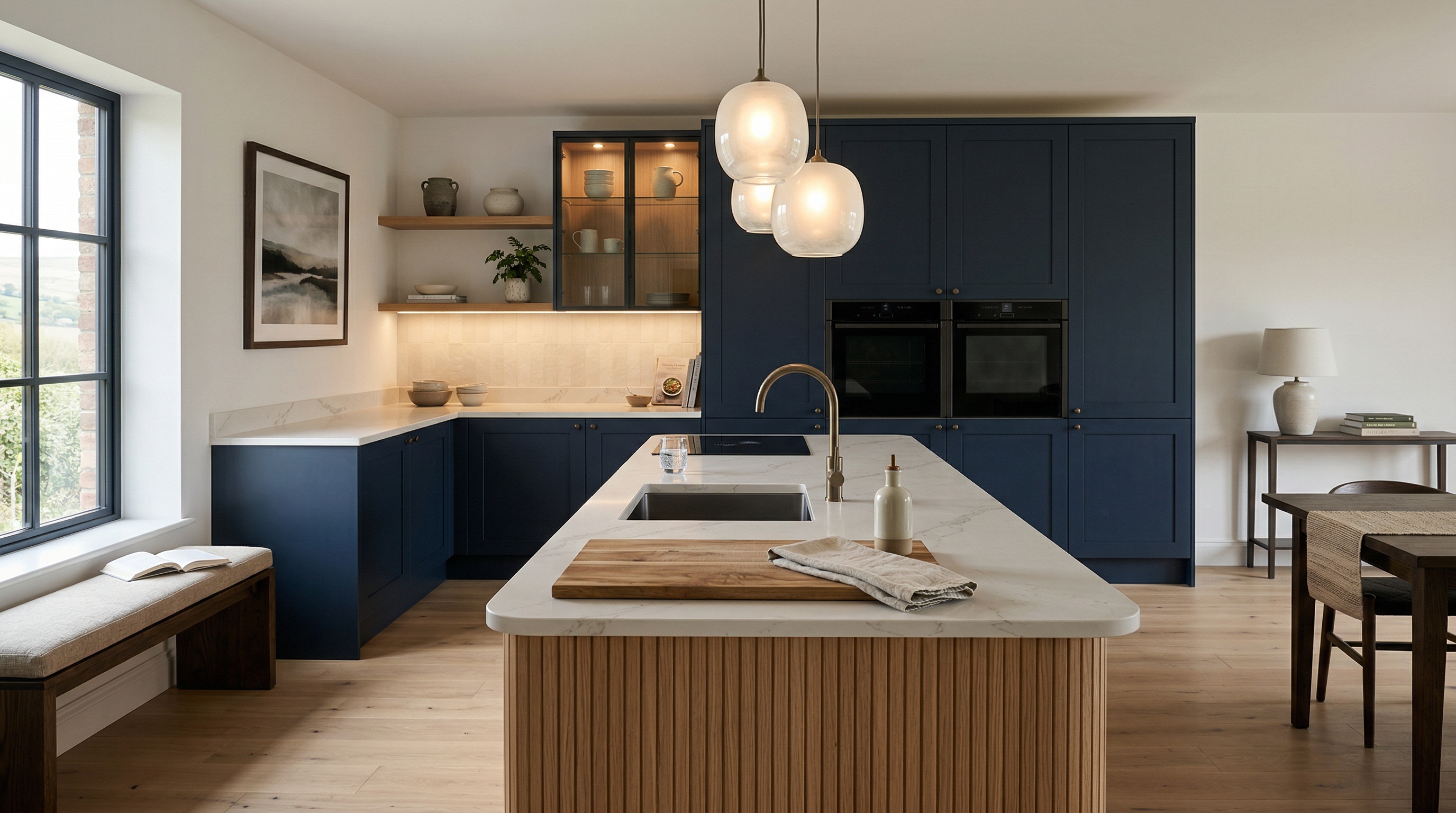 hero2_1200x675 Mastercraft bespoke kitchen in Mountain Ash, wide architectural view showing room volume and design quality