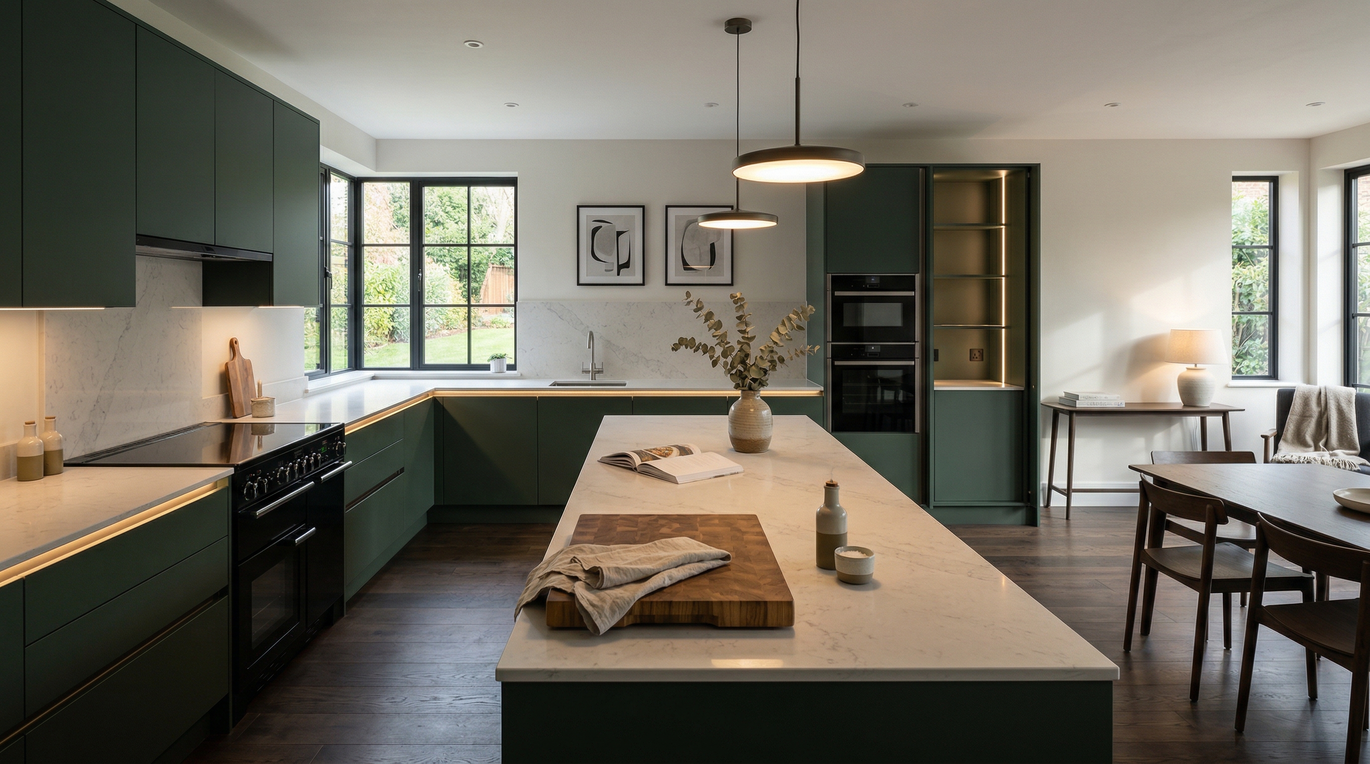 hero2_1200x675 Mastercraft bespoke kitchen in Muswell Hill, wide architectural view showing room volume and design quality