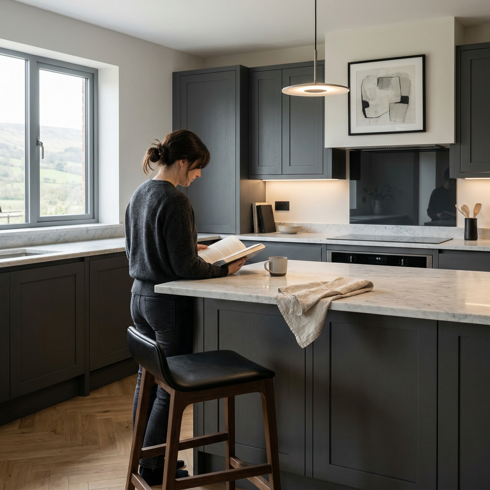 Bespoke kitchen designed for a Nantyglo home, quality materials and considered layout