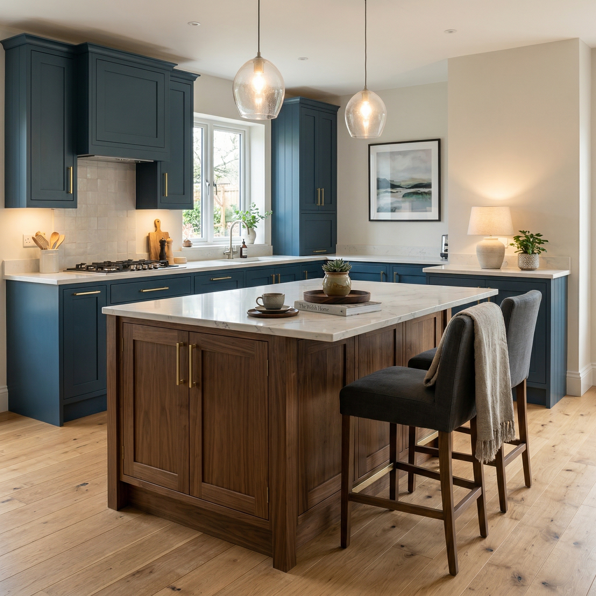 square1_800x800 Bespoke kitchen island detail, contemporary painted lay-on cabinetry with quality joinery