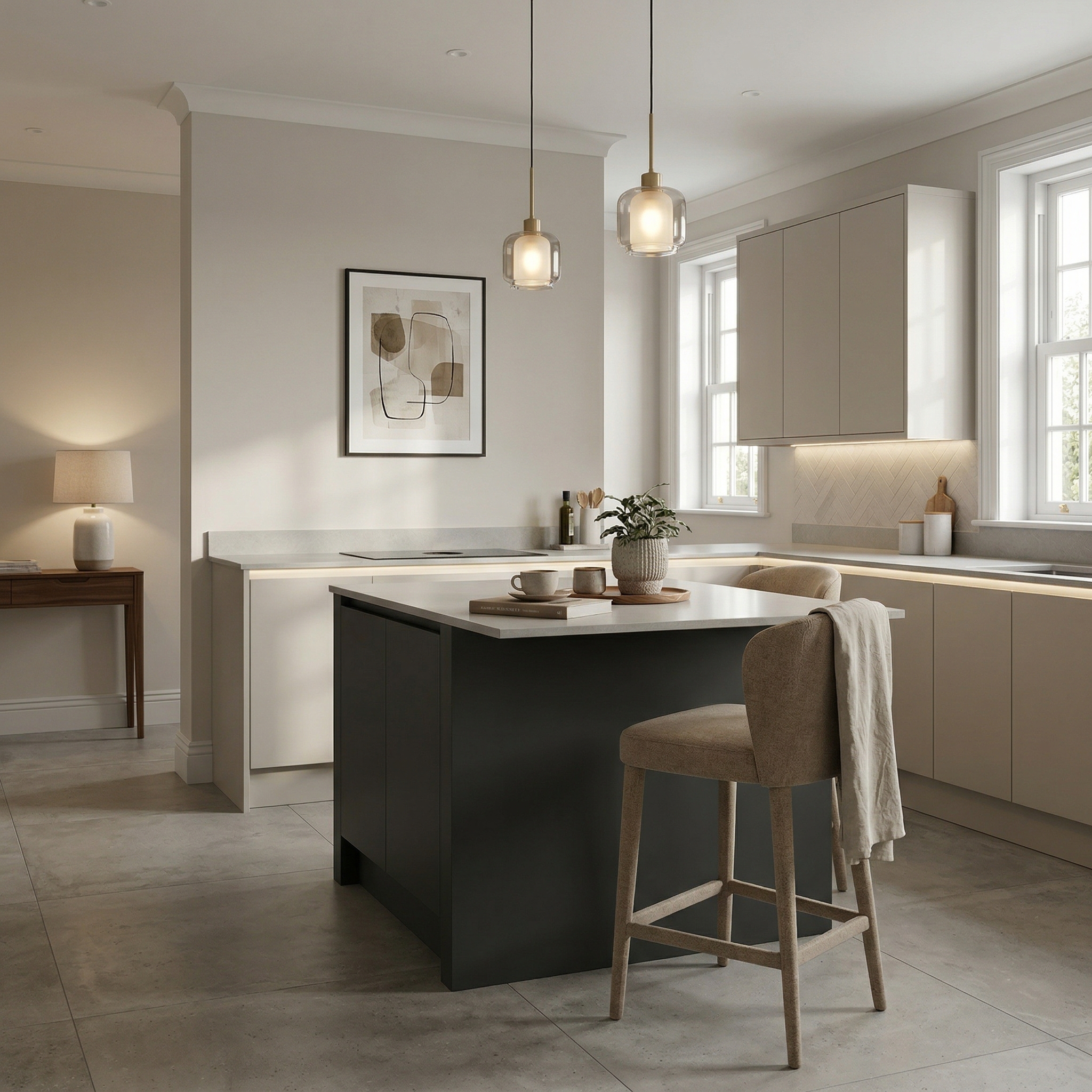 square1_800x800 Bespoke kitchen island detail, contemporary in-frame cabinetry with quality joinery