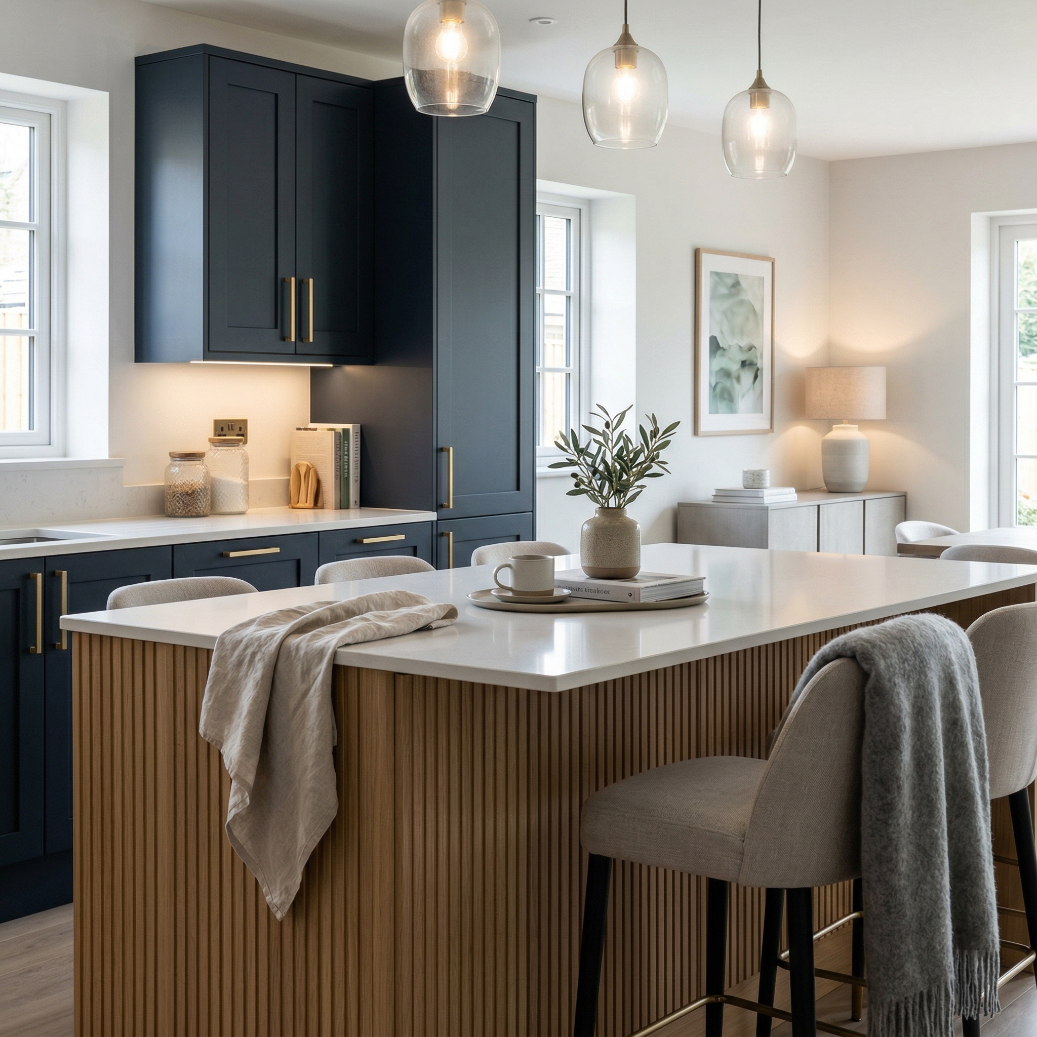 square1_800x800 Bespoke kitchen island detail, contemporary in-frame cabinetry with quality joinery