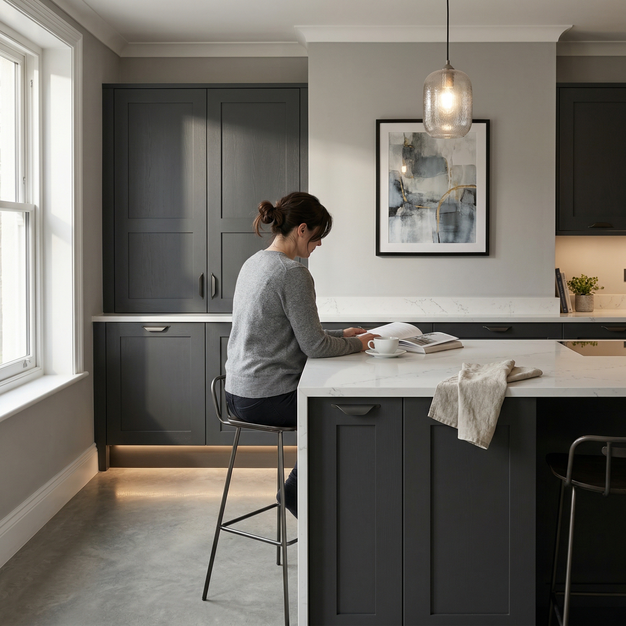 Bespoke kitchen designed for a Newton Abbot home, quality materials and considered layout