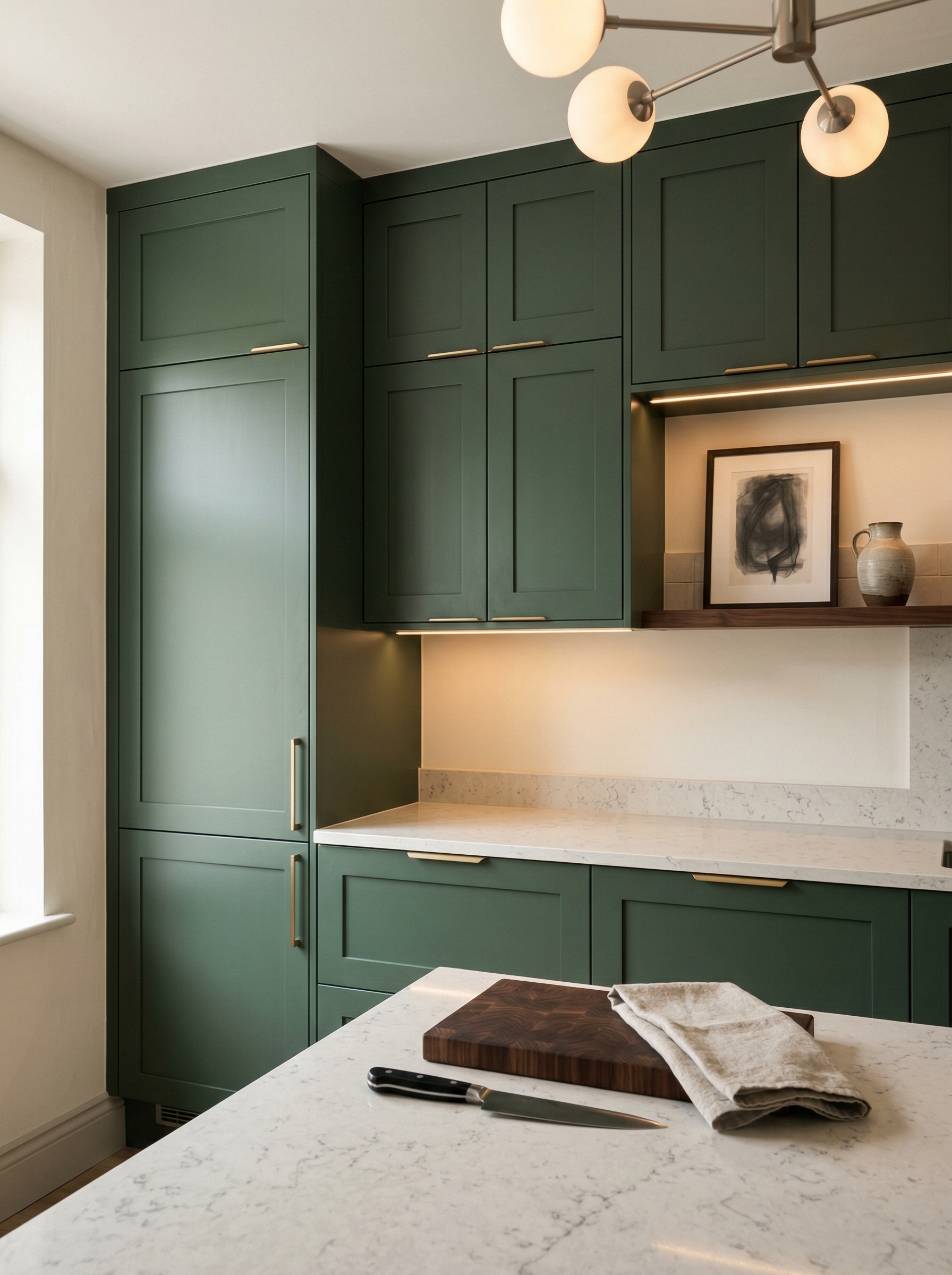 portrait1_600x800 Tall view of full-height bespoke kitchen cabinetry, contemporary in-frame cabinetry