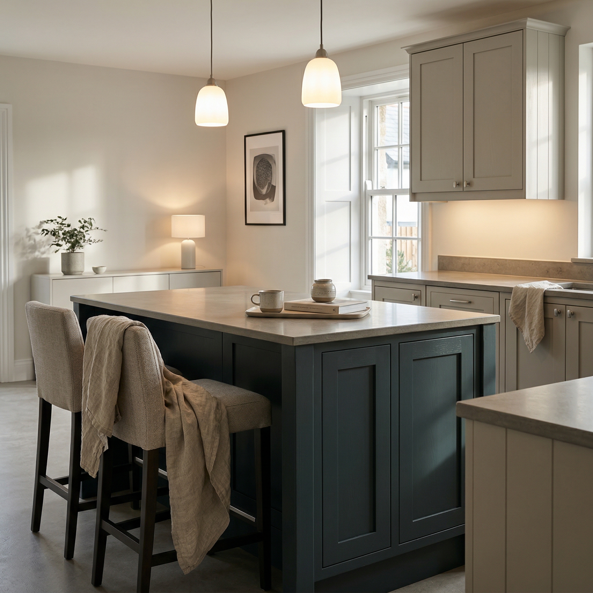 square1_800x800 Bespoke kitchen island detail, contemporary in-frame cabinetry with quality joinery