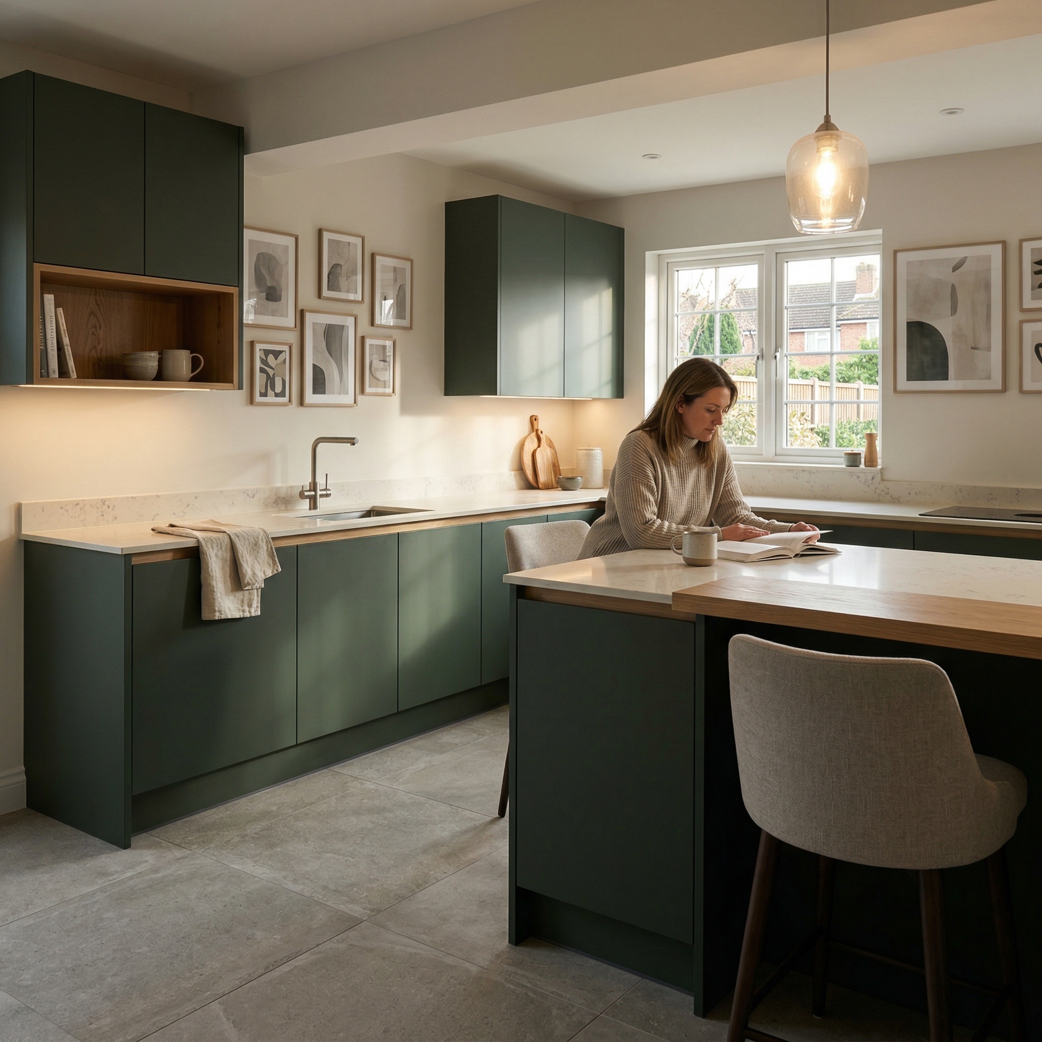 Bespoke kitchen designed for a Orpington home, quality materials and considered layout