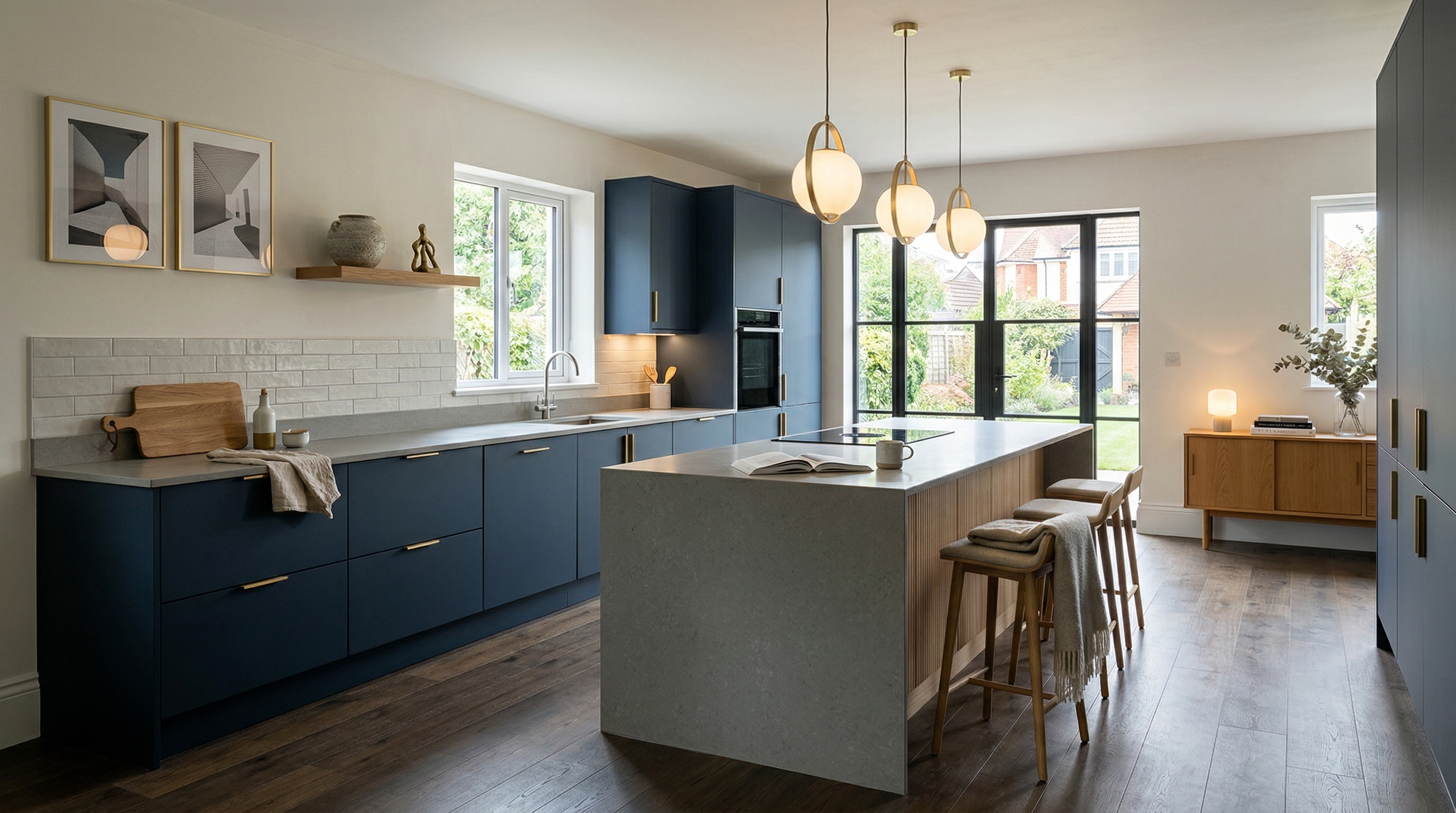 hero2_1200x675 Mastercraft bespoke kitchen in Penarth, wide architectural view showing room volume and design quality