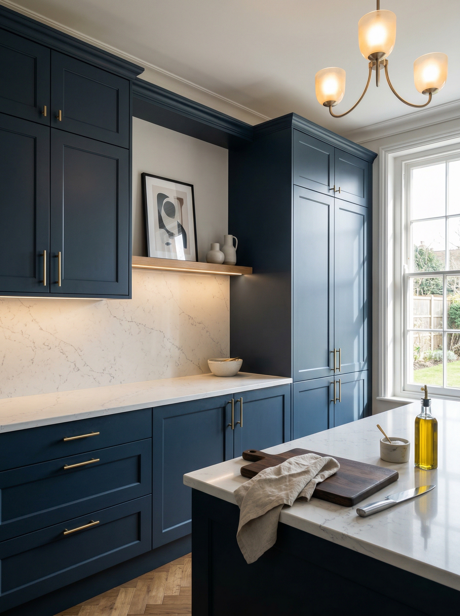 portrait1_600x800 Tall view of full-height bespoke kitchen cabinetry, timber veneer slab-door cabinetry