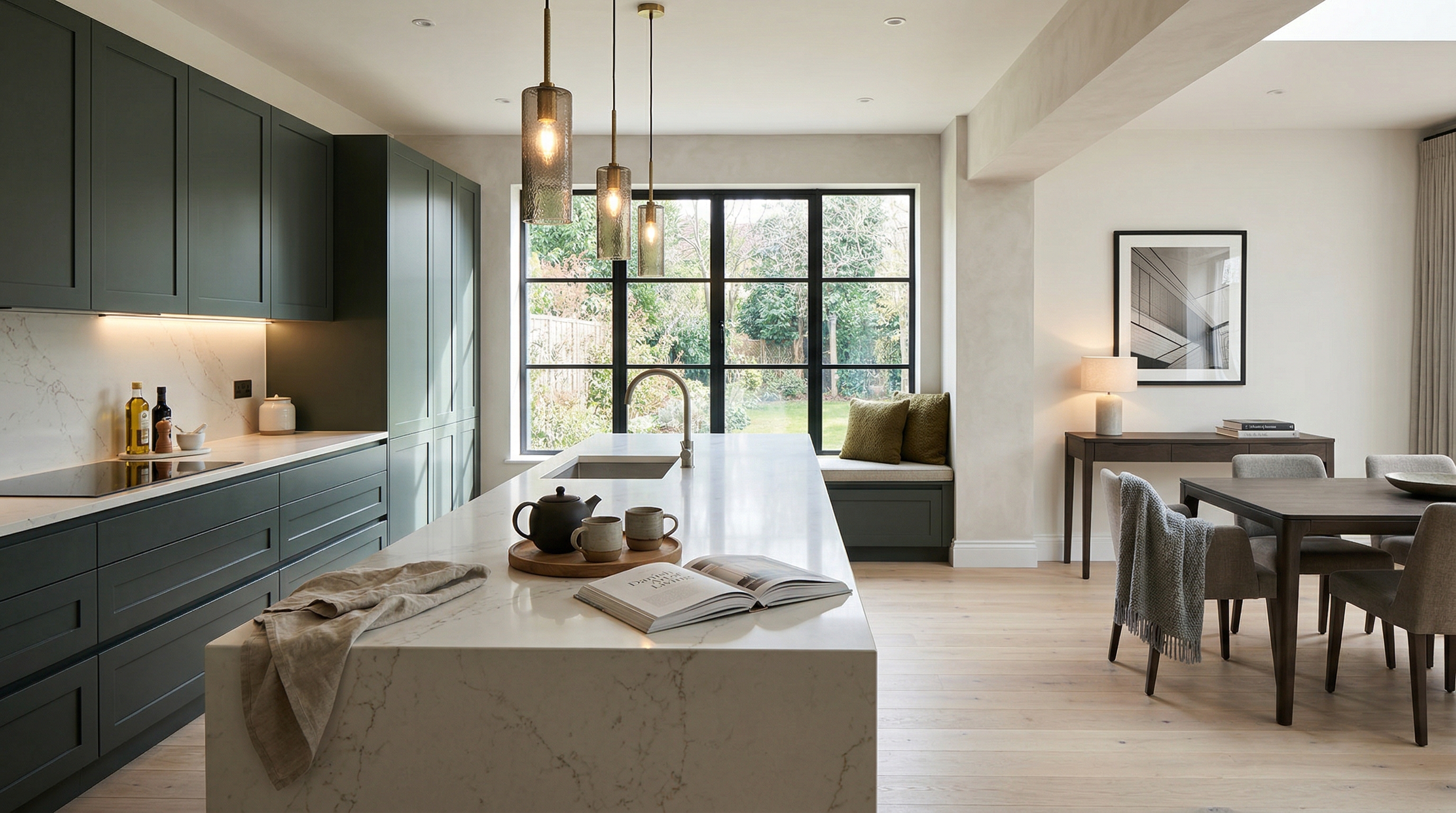 hero2_1200x675 Mastercraft bespoke kitchen in Potton, wide architectural view showing room volume and design quality