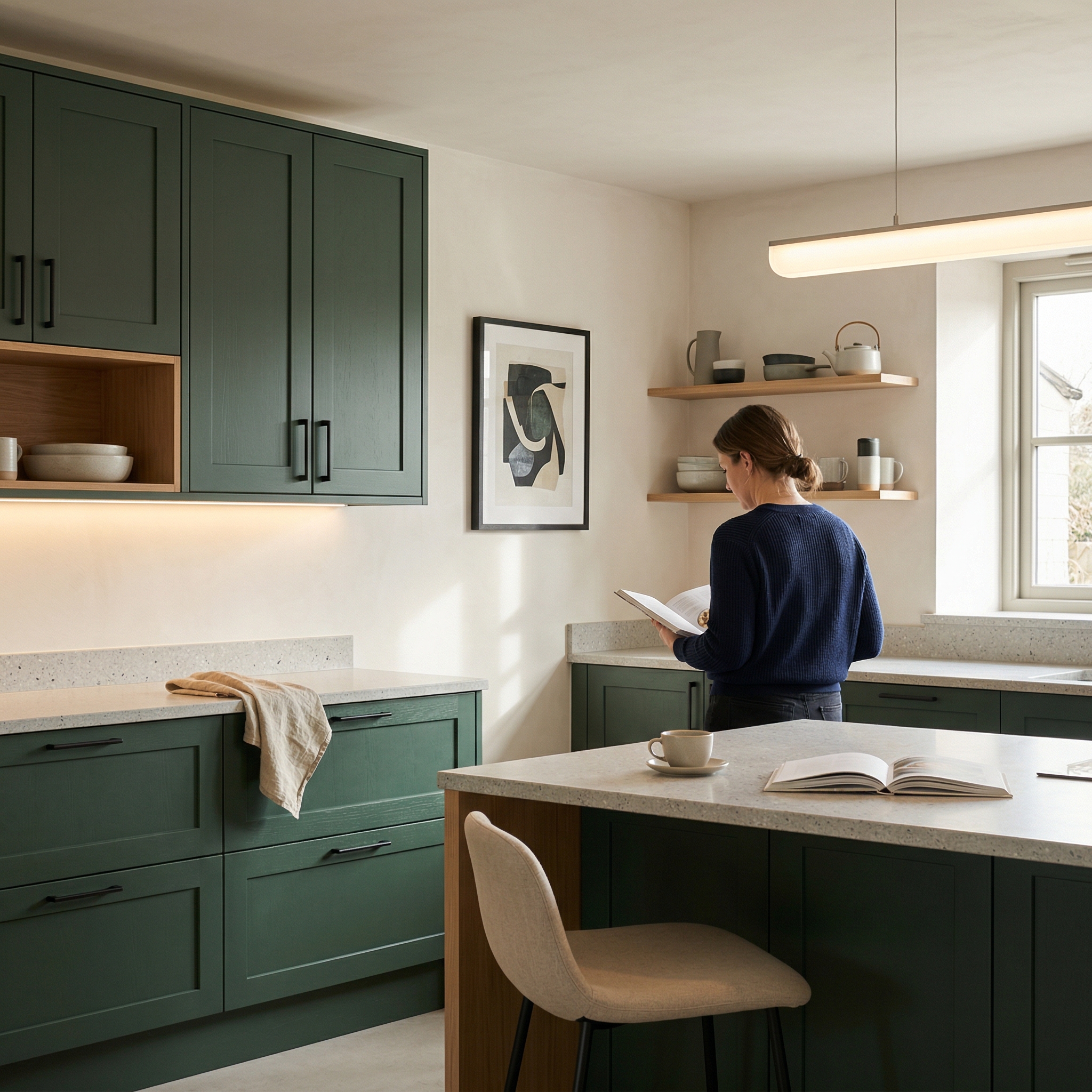 Bespoke kitchen designed for a Presteigne home, quality materials and considered layout