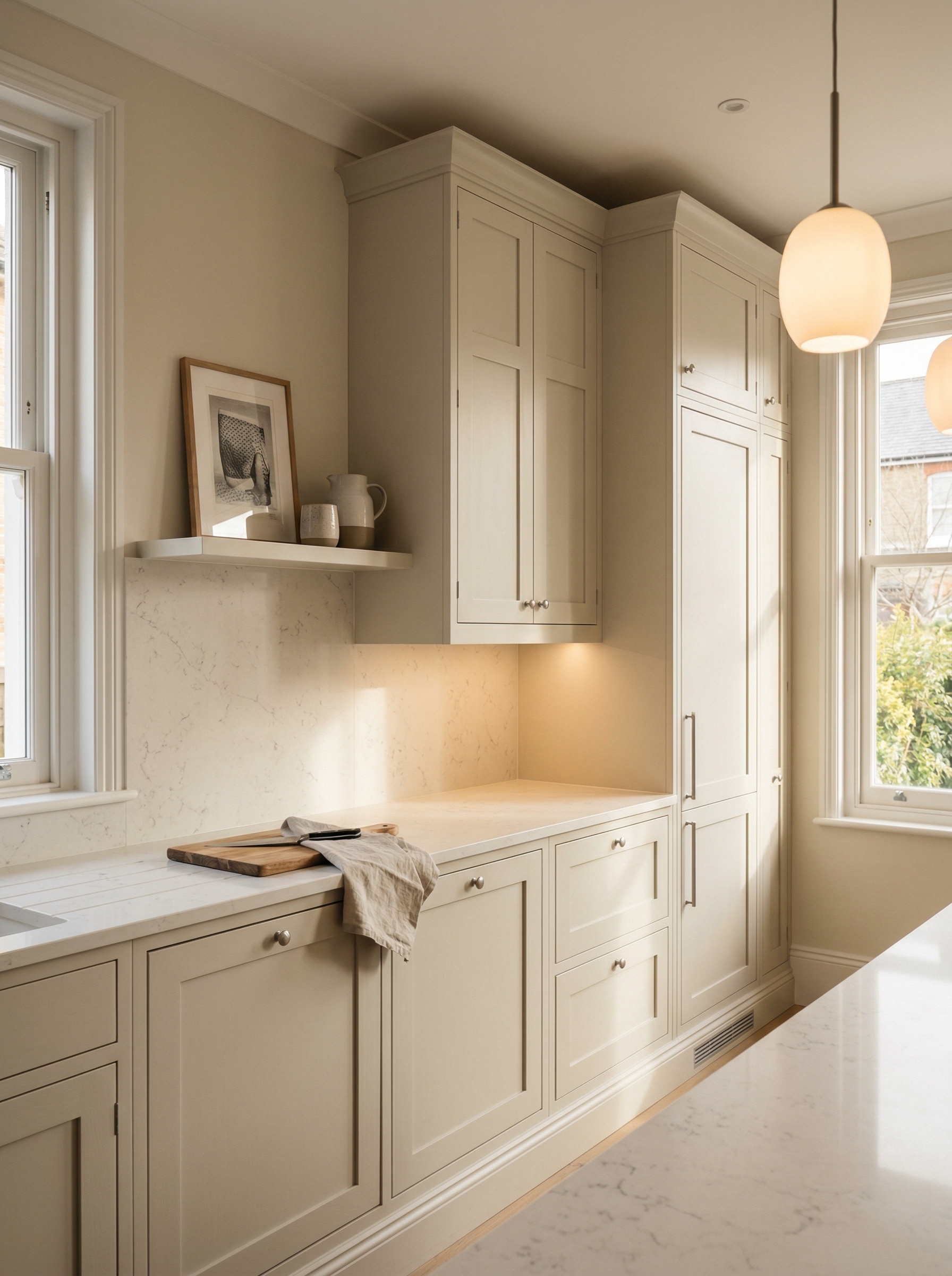 portrait1_600x800 Tall view of full-height bespoke kitchen cabinetry, timber veneer slab-door cabinetry
