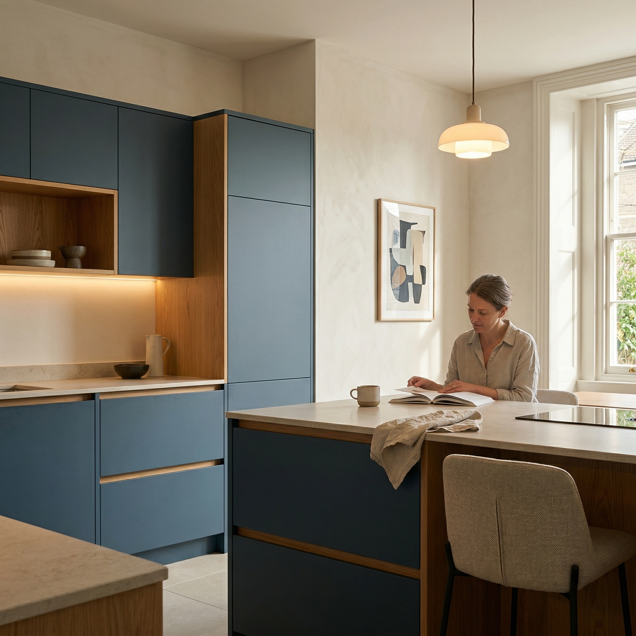 Bespoke kitchen designed for a Redland home, quality materials and considered layout