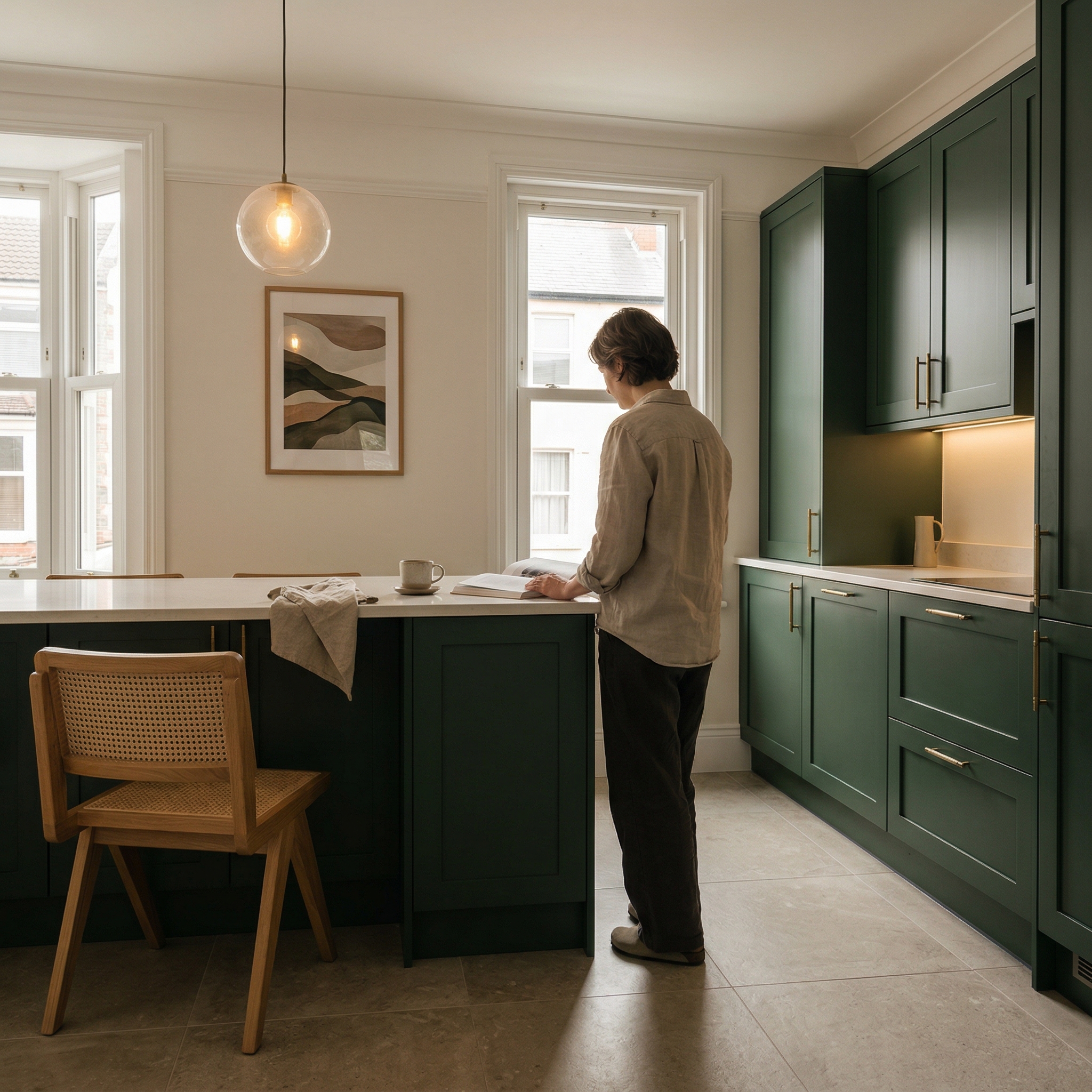 square2_800x800 Bespoke kitchen designed for a Roath home, quality materials and considered layout