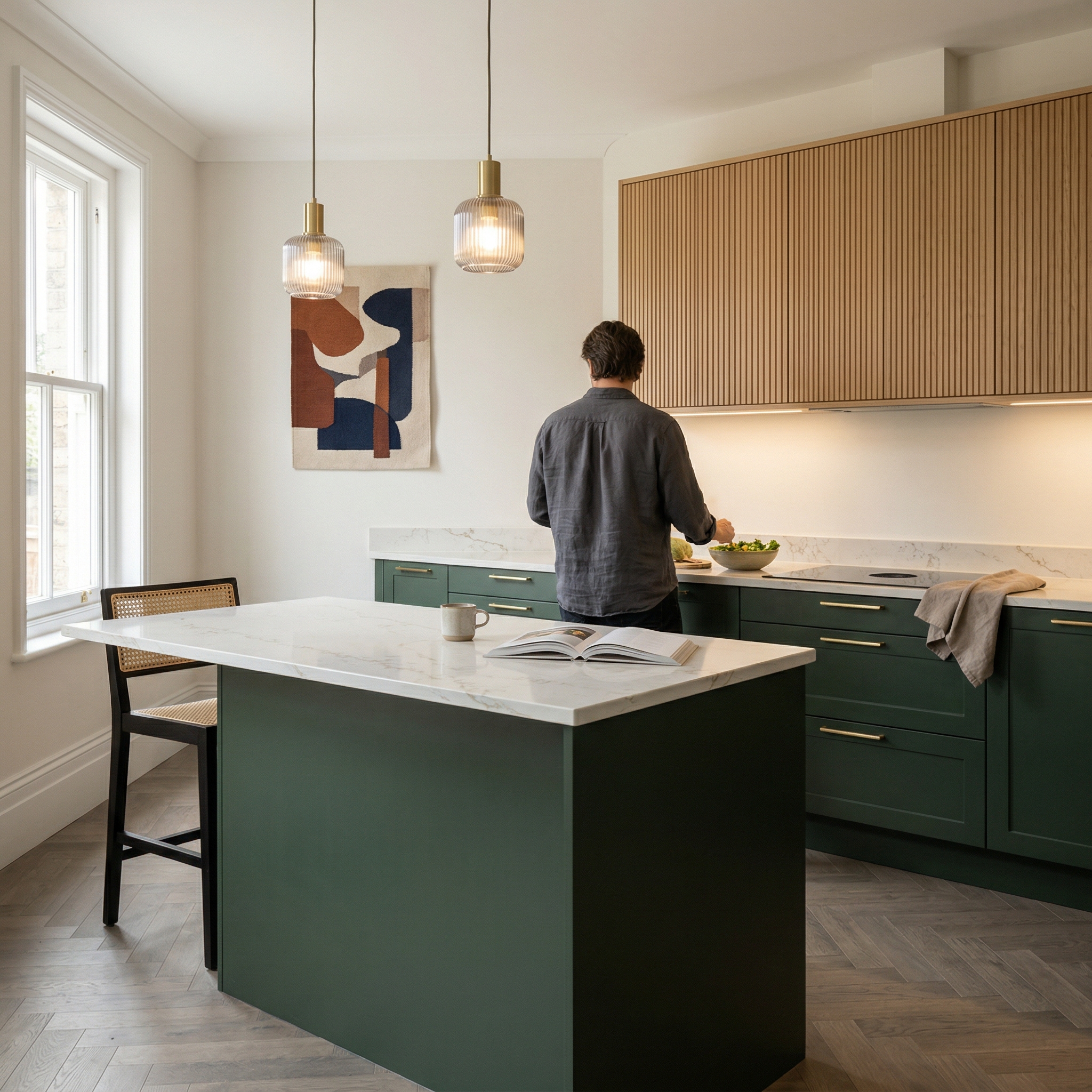 Bespoke kitchen designed for a Soham home, quality materials and considered layout