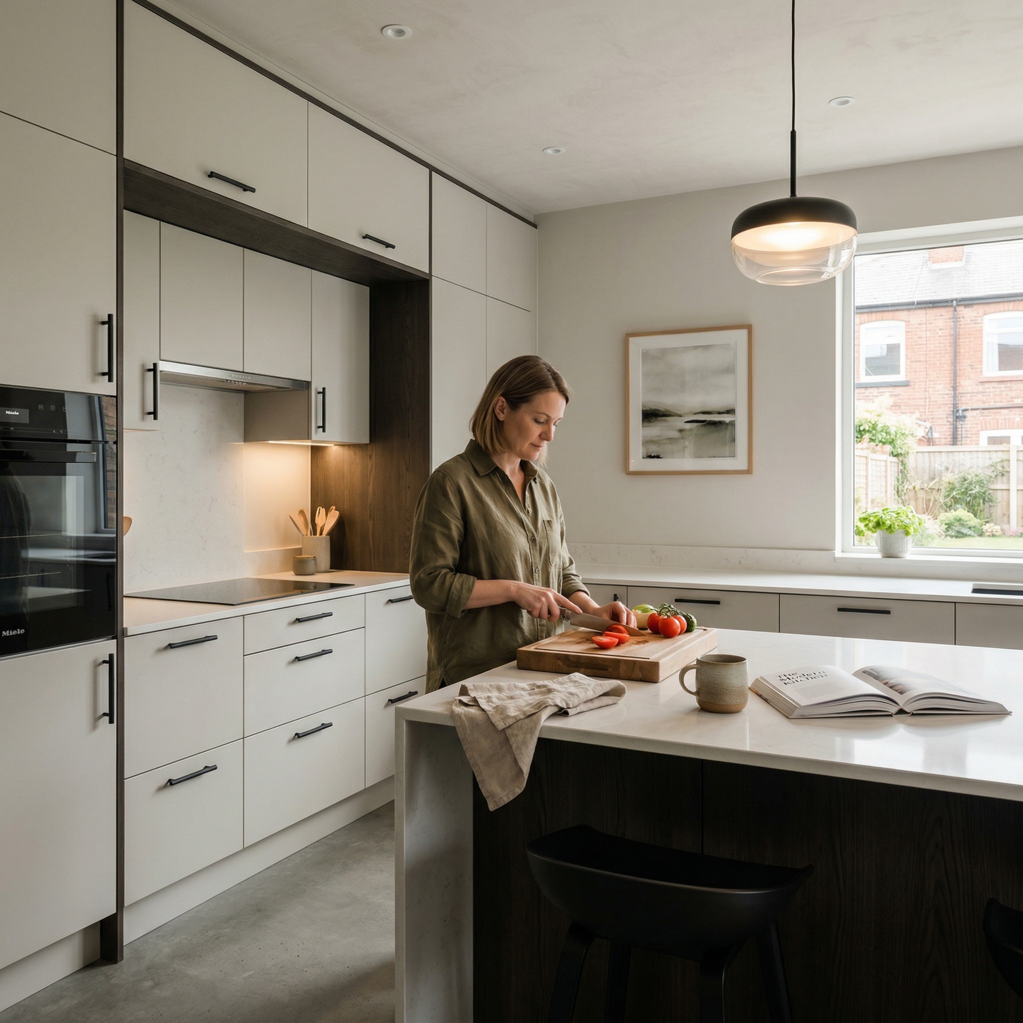 Bespoke kitchen designed for a South Shields home, quality materials and considered layout