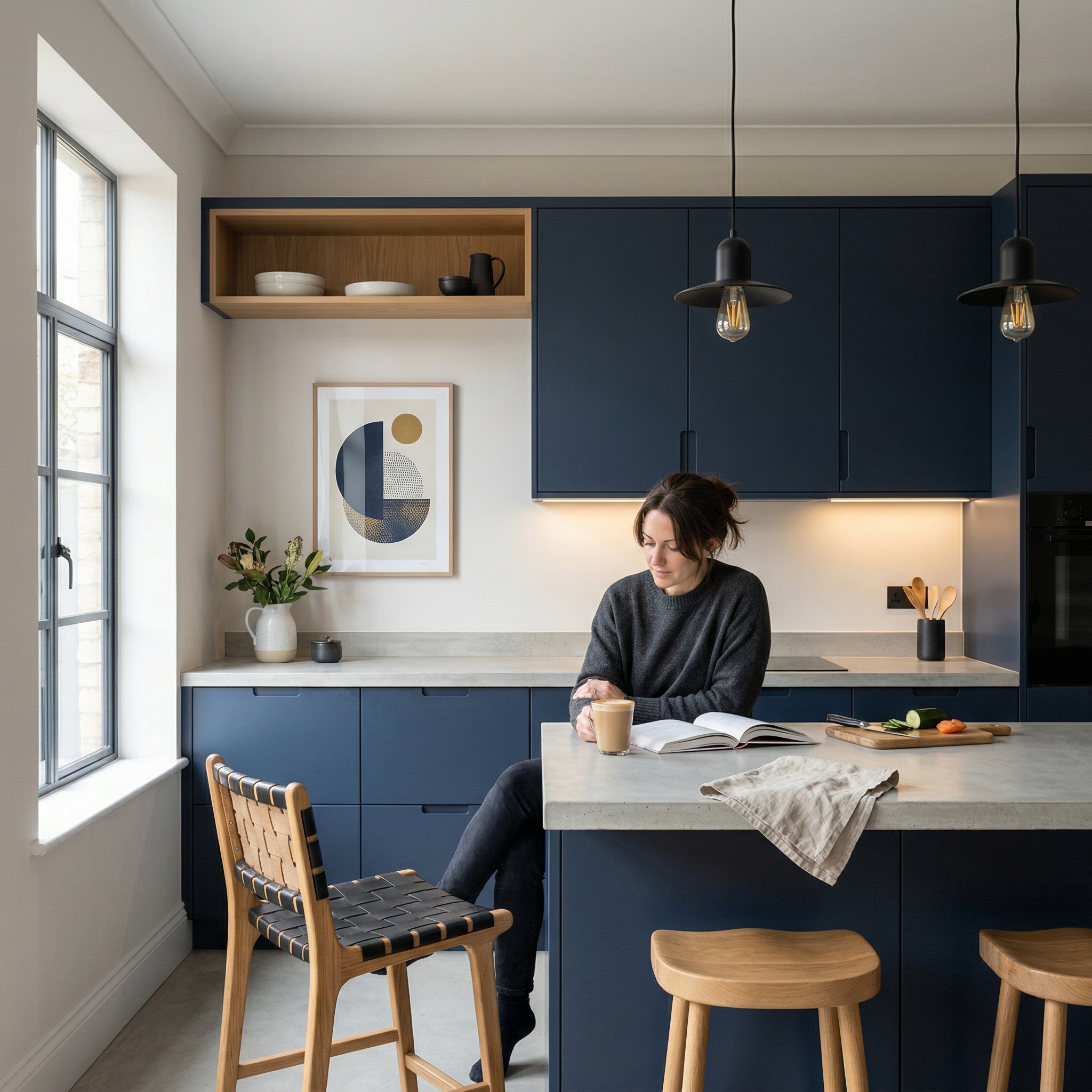 Bespoke kitchen designed for a Southville home, quality materials and considered layout