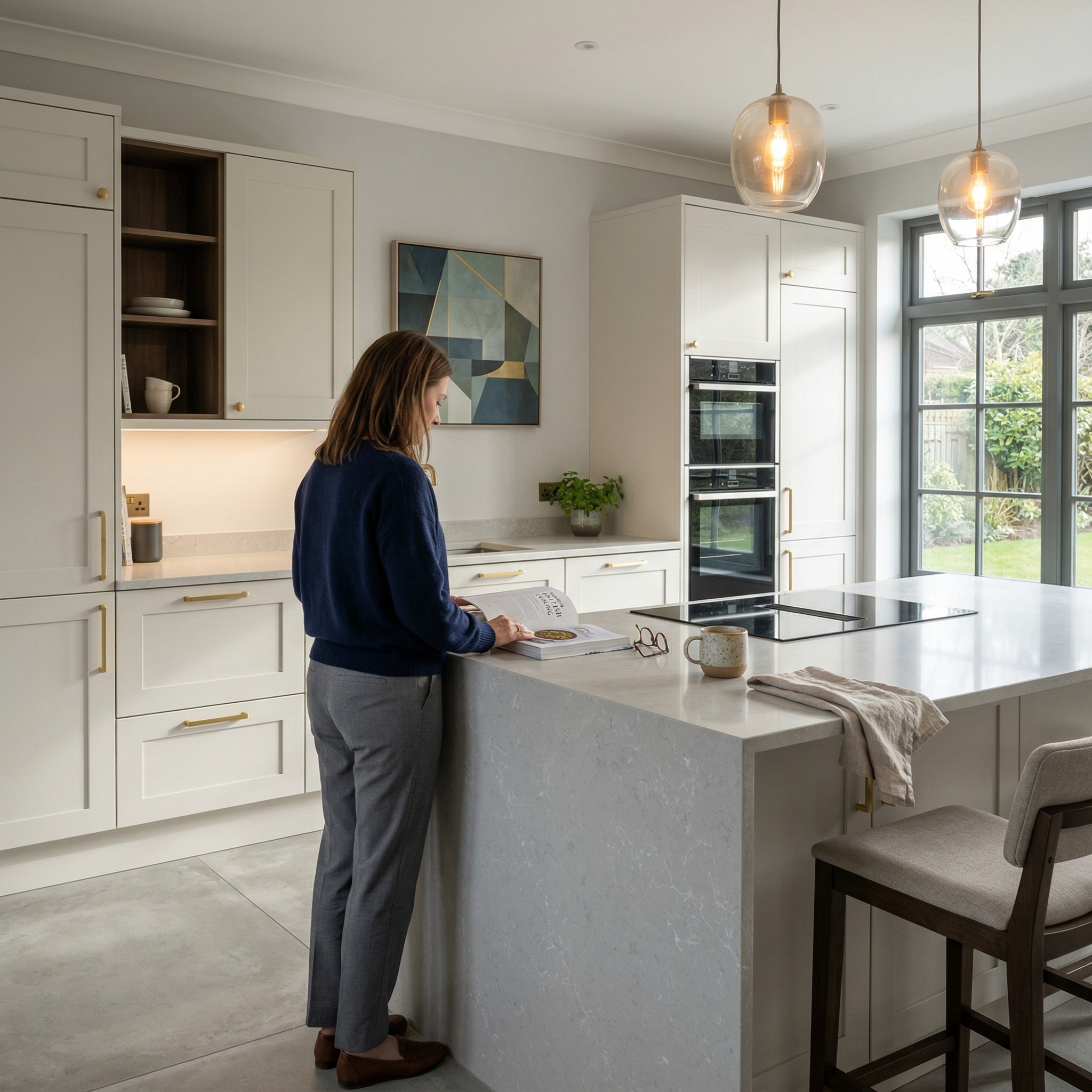 Bespoke kitchen designed for a St Austell home, quality materials and considered layout