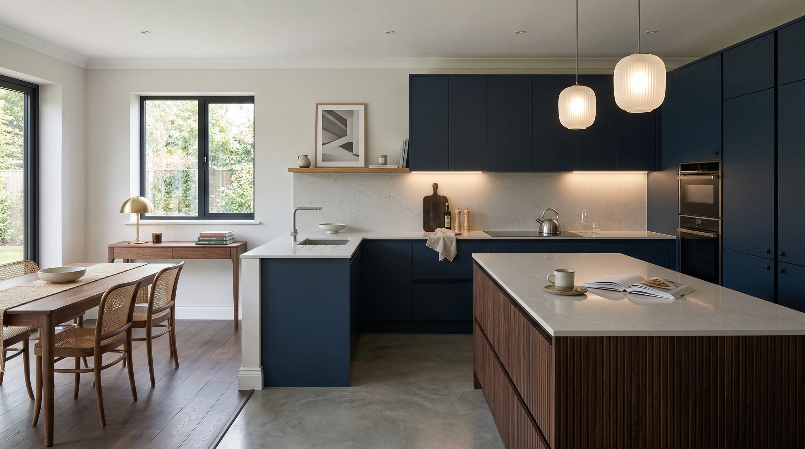 hero2_1200x675 Mastercraft bespoke kitchen in Sully, wide architectural view showing room volume and design quality