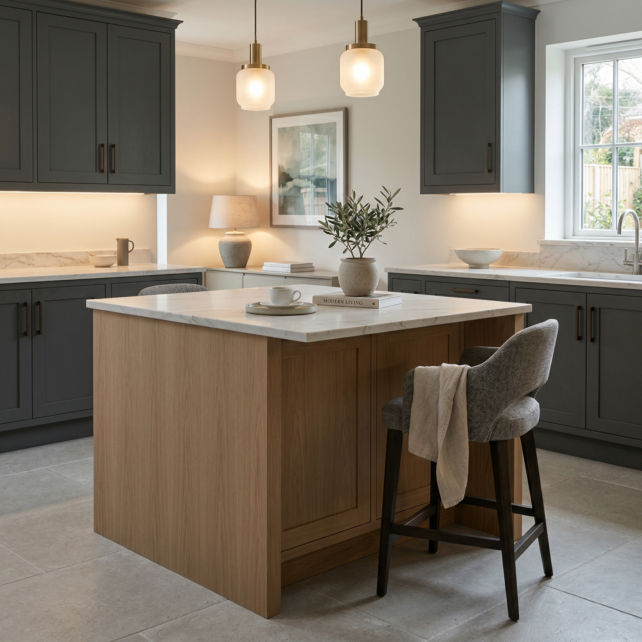 square1_800x800 Bespoke kitchen island detail, contemporary in-frame cabinetry with quality joinery