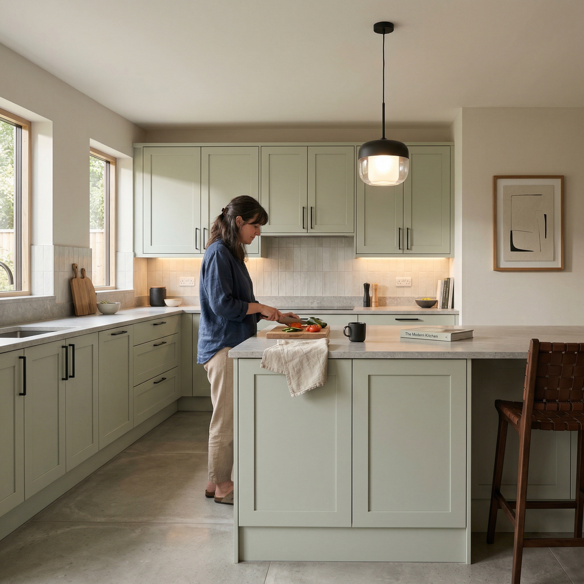 Bespoke kitchen designed for a Sully home, quality materials and considered layout