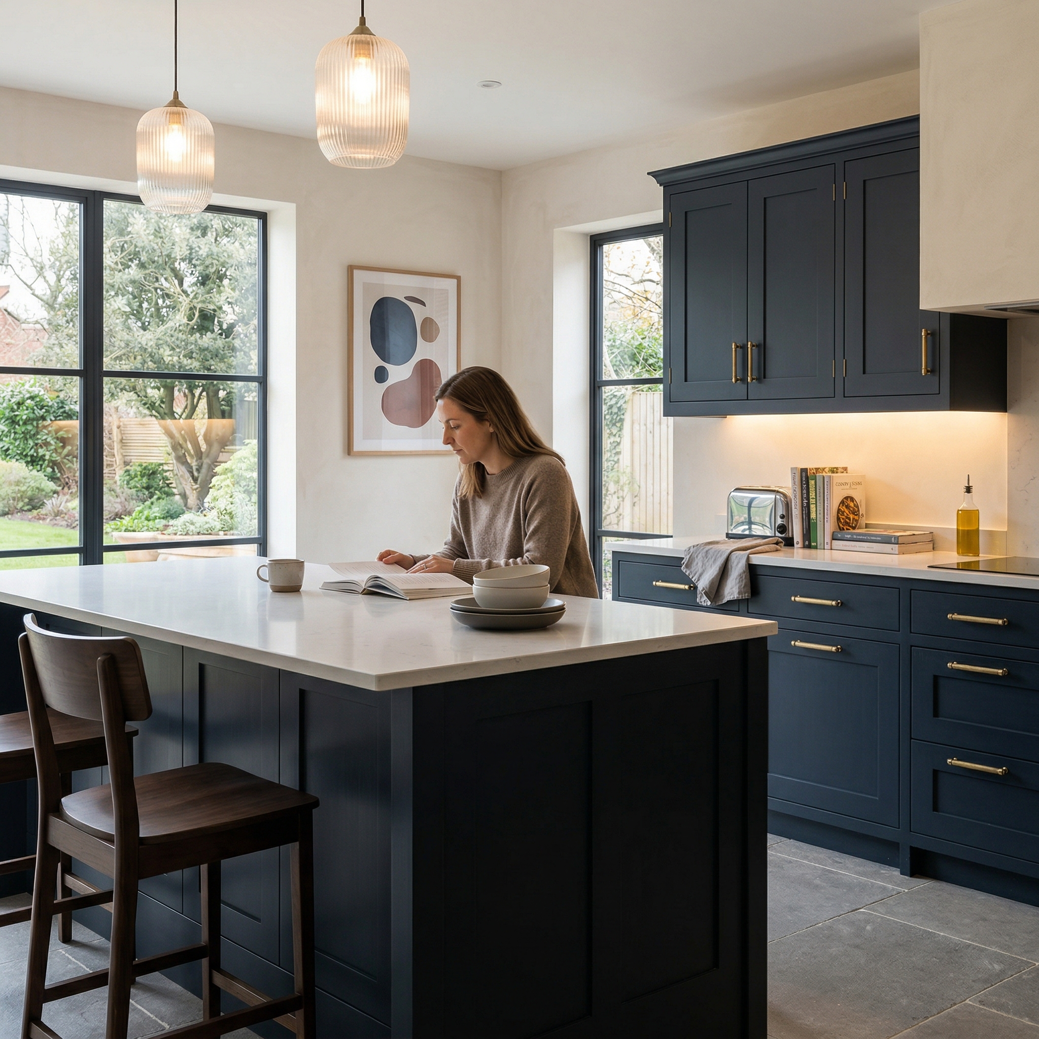Bespoke kitchen designed for a Swaffham home, quality materials and considered layout
